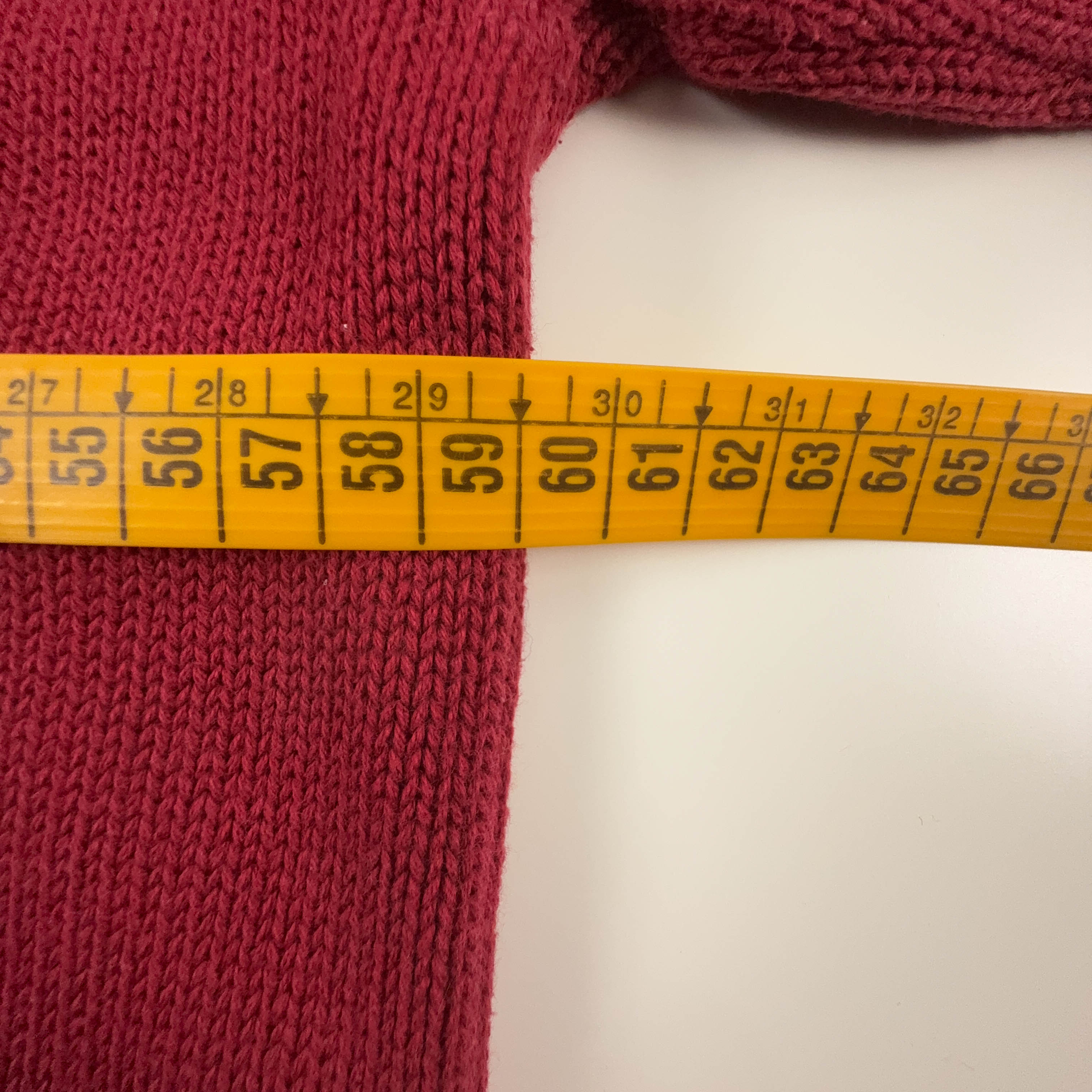 Maglione Tommy Hilfiger rosso a girocollo 100% cotone - Taglia L uomo