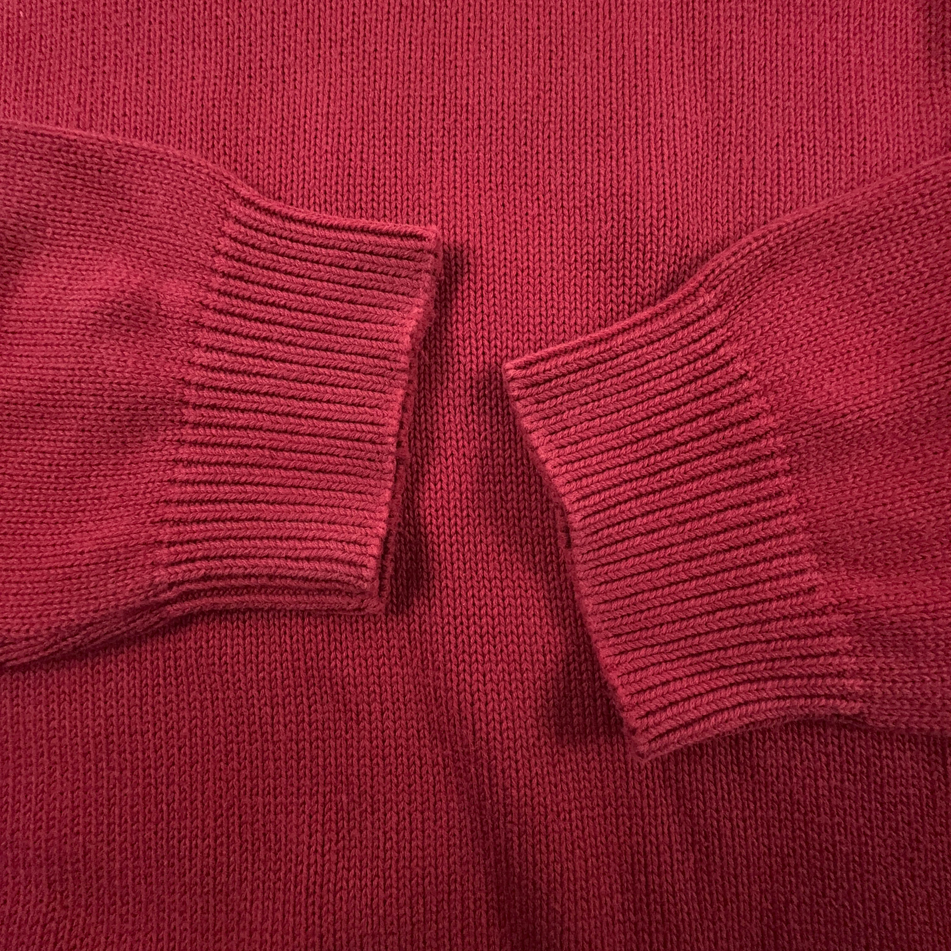 Maglione Tommy Hilfiger rosso a girocollo 100% cotone - Taglia L uomo