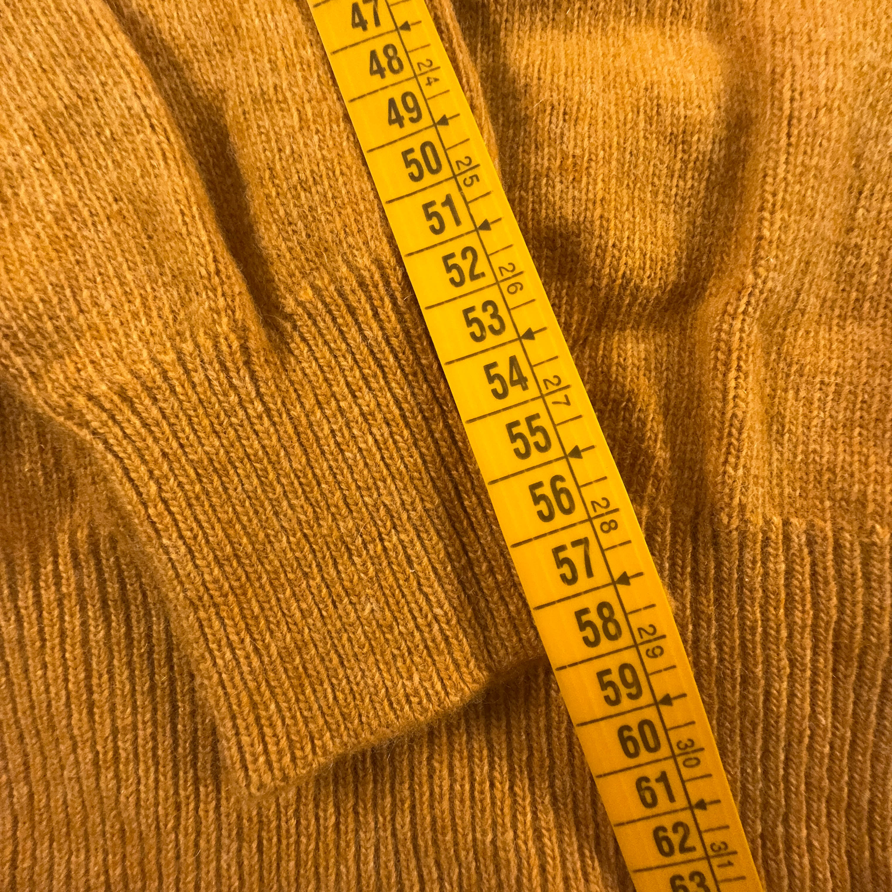 Maglione Sergio Tacchini giallo senape quarter zip 80% lana - Taglia M uomo