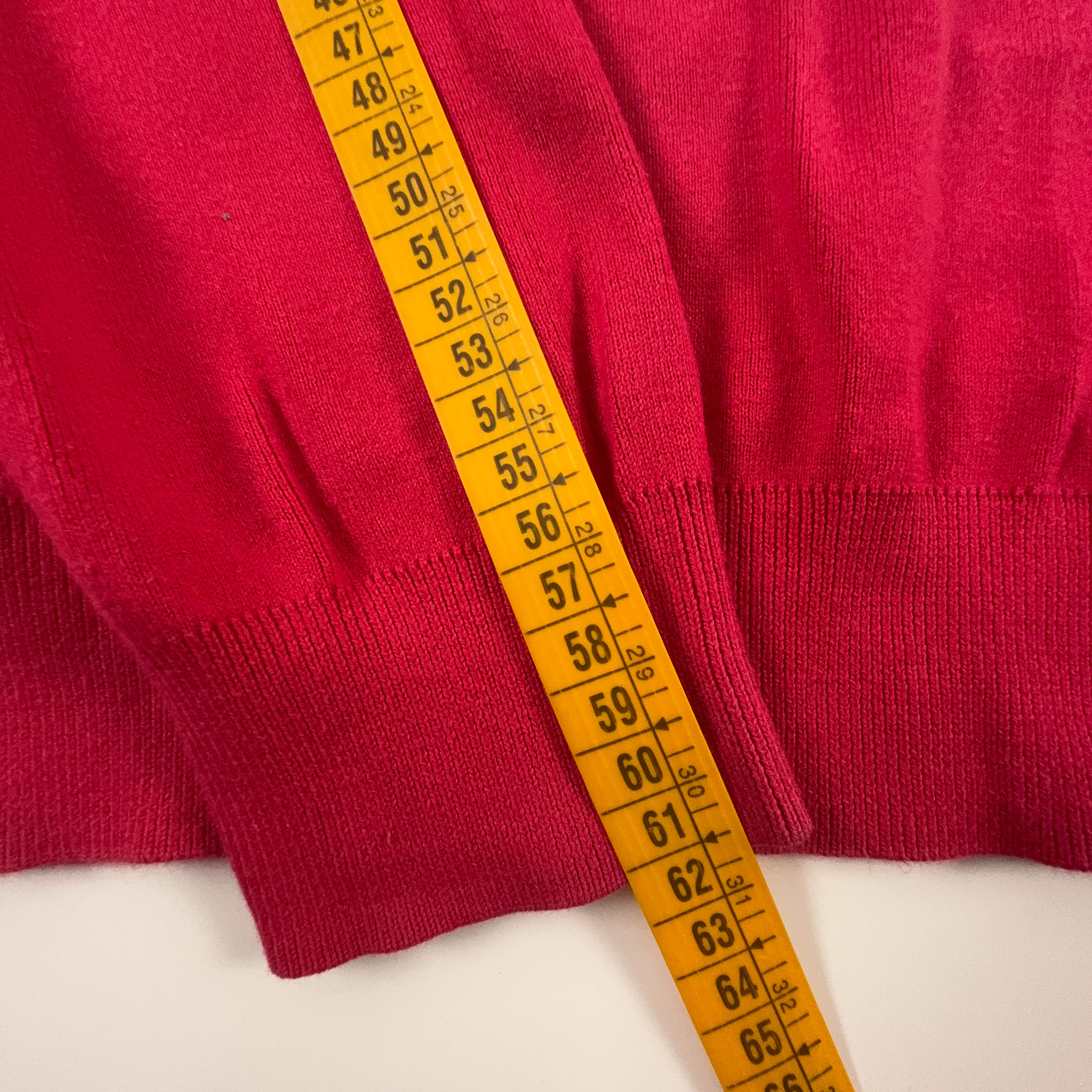 Maglione leggero Ralph Lauren rosso scollo a V 100% cotone - Taglia M uomo