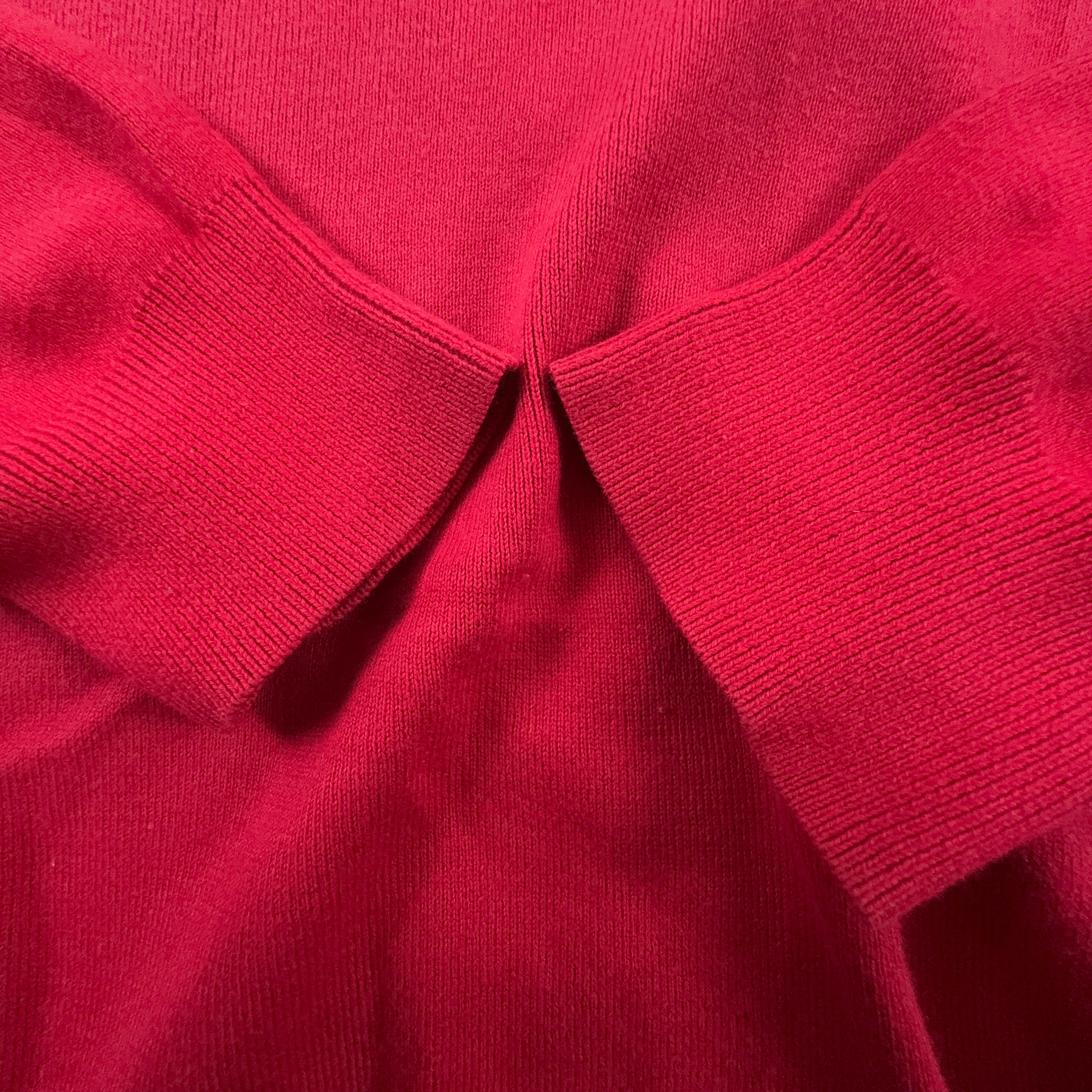 Maglione leggero Ralph Lauren rosso scollo a V 100% cotone - Taglia M uomo