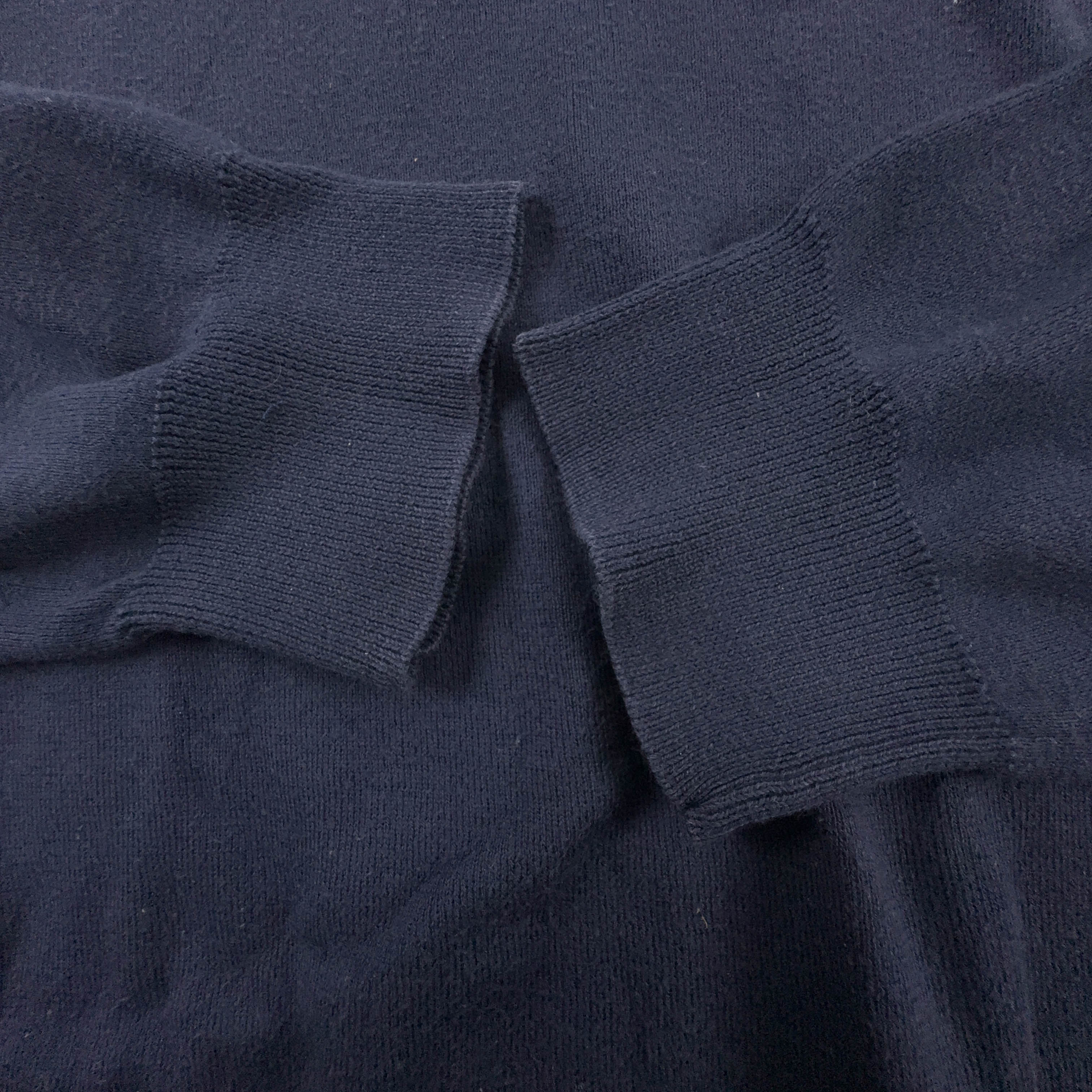 Maglione leggero Ralph Lauren blu scuro scollo a V 100% cotone - Taglia M uomo