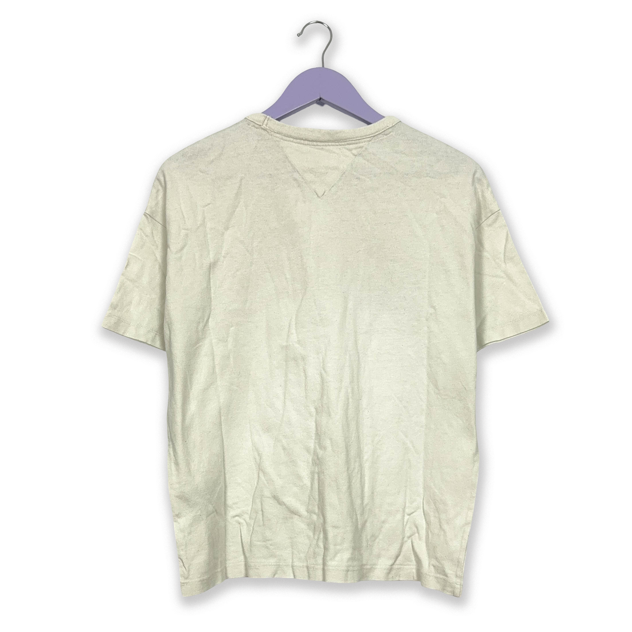 Tommy Hilfiger White Crew Neck Logo Print T-Shirt - Men's Size XS/S