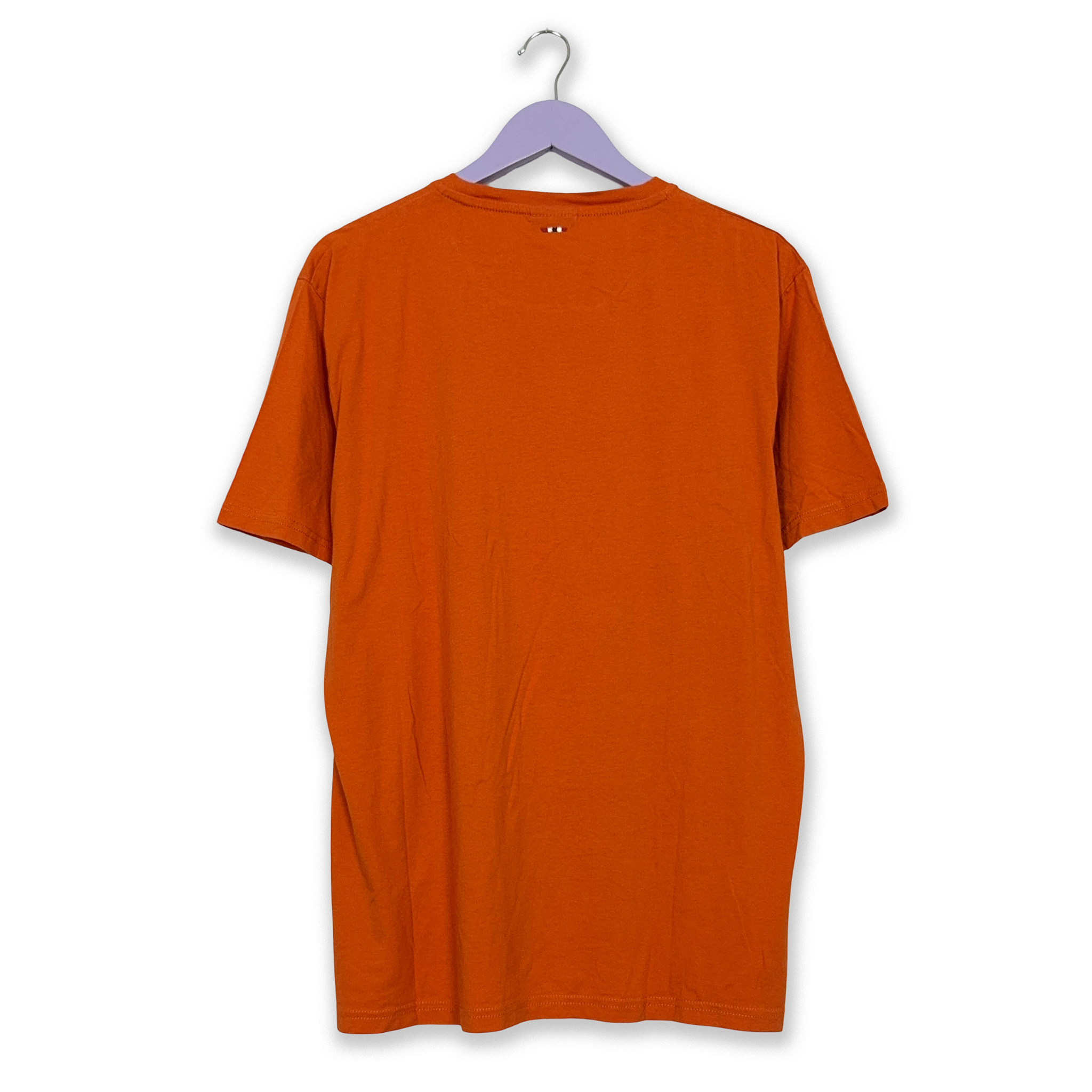 Napapijri Orange Crew Neck T-Shirt - Men's Size XL