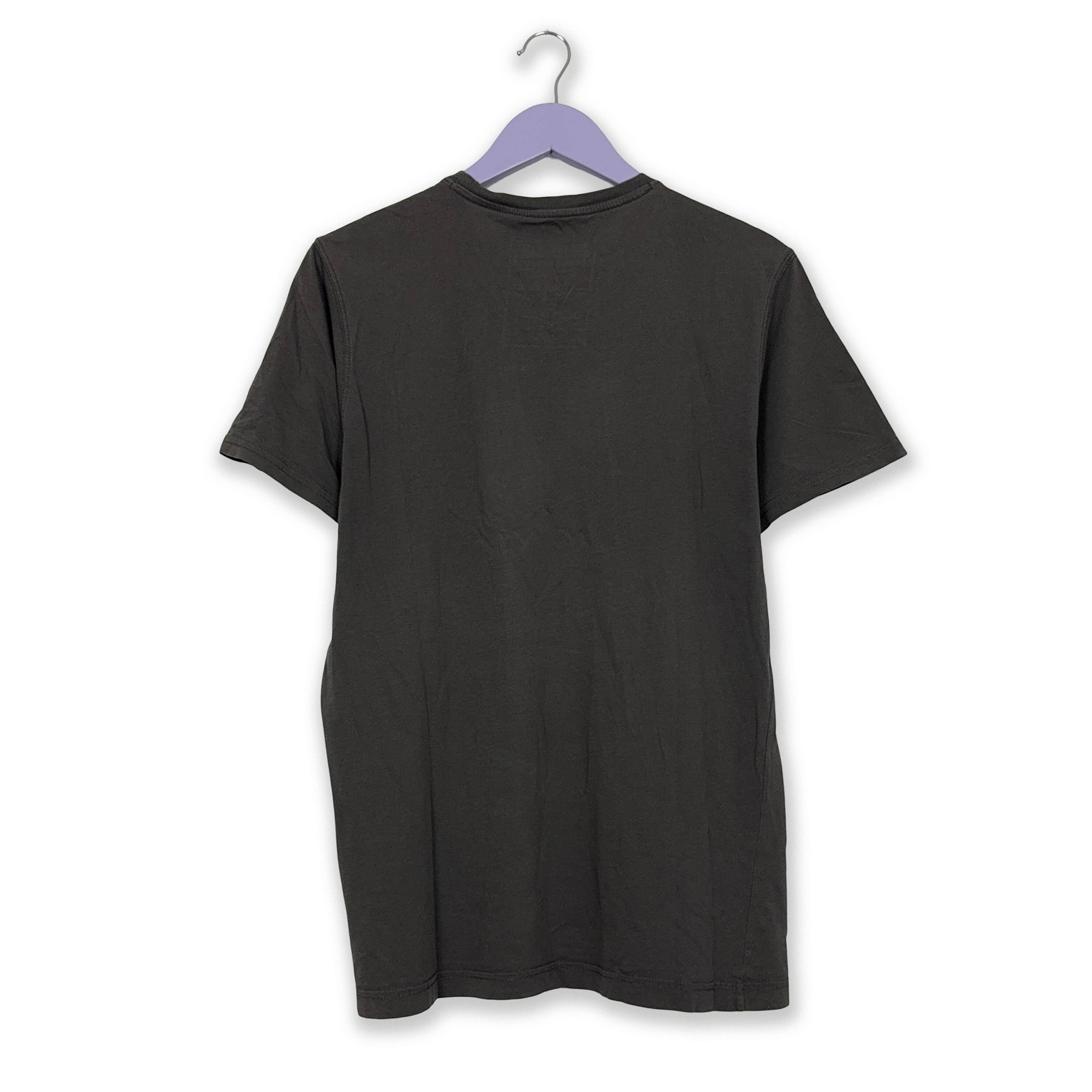 Napapijri T-shirt with dark grey logo print and crew neck - Men's Size M