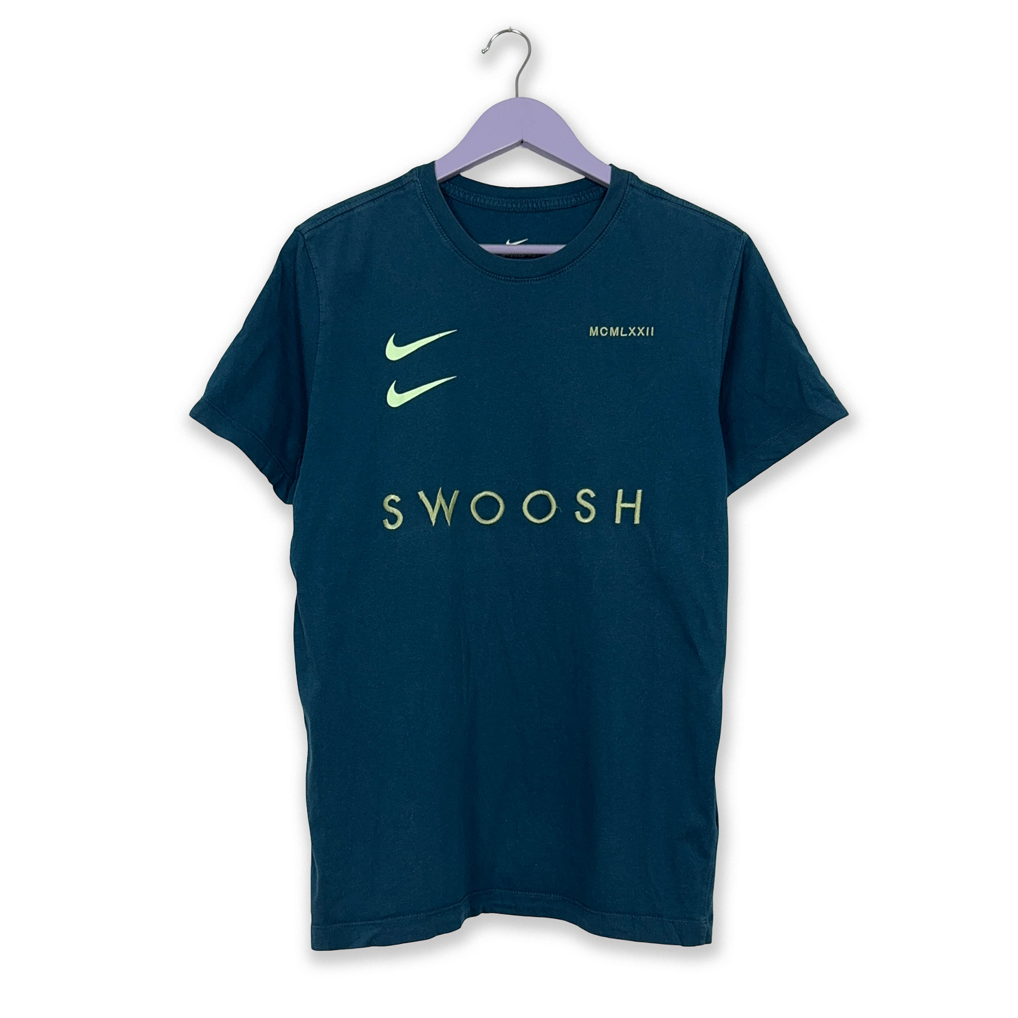 Nike Blue Crew Neck Printed T-Shirt - Men's Size M