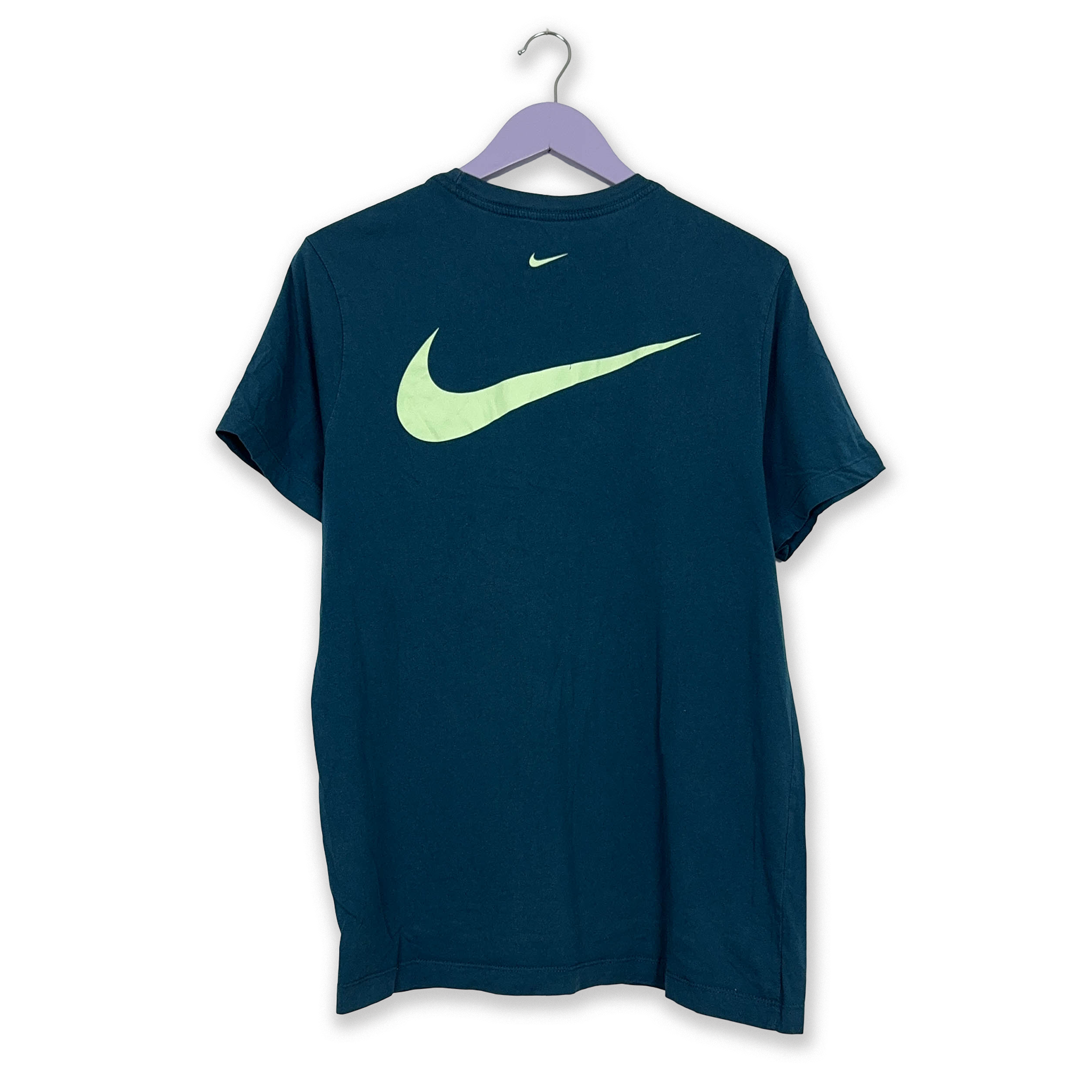 Nike Blue Crew Neck Printed T-Shirt - Men's Size M