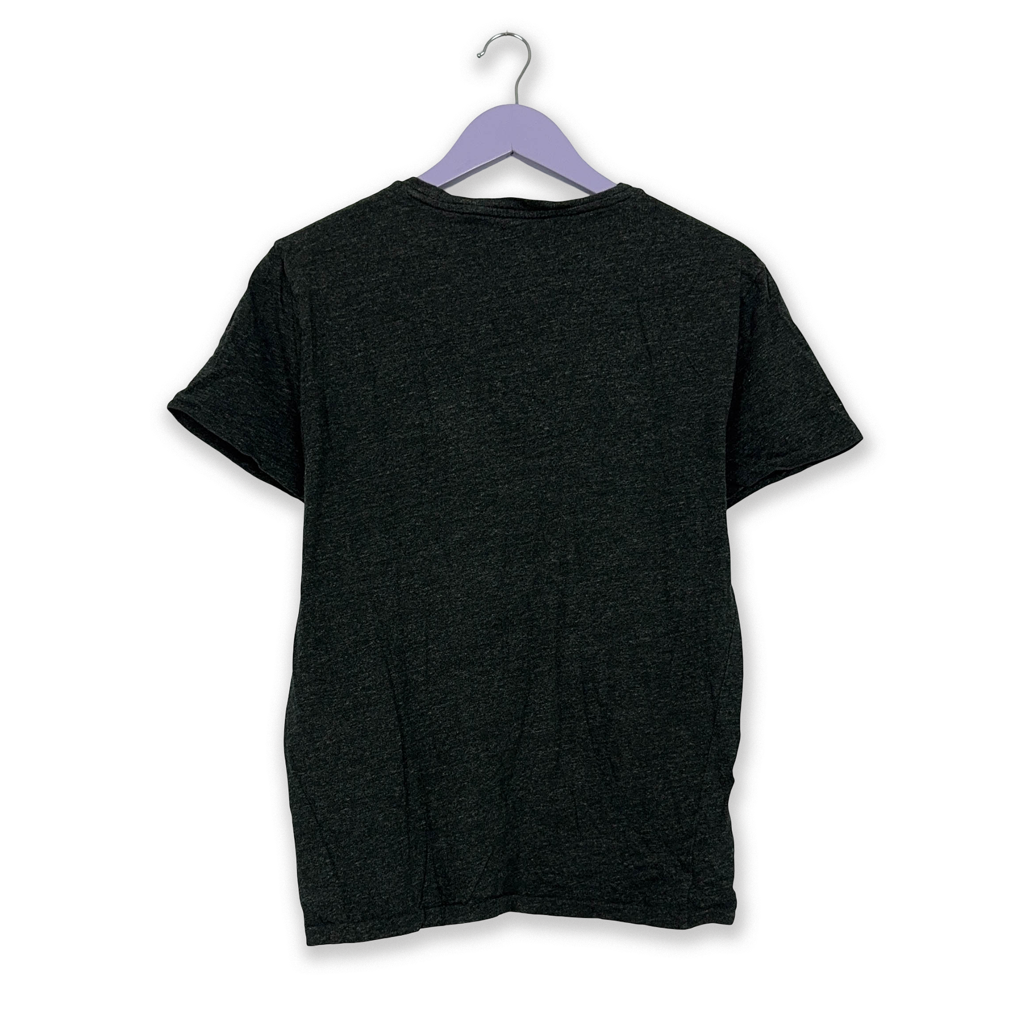 Ralph Lauren Dark Gray Solid Crew Neck Custom Slim Fit T-Shirt - Size M