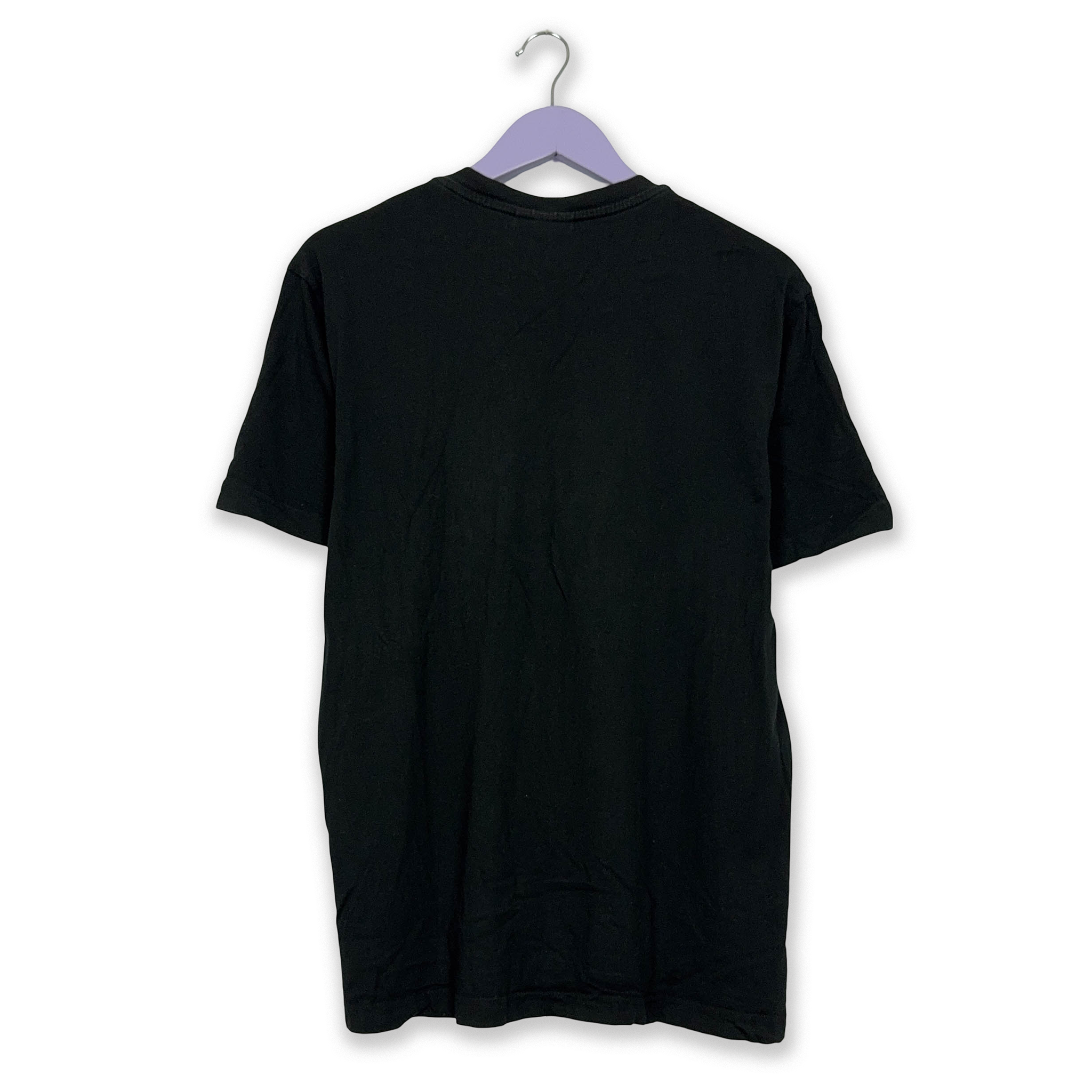 Lacoste black T-shirt with printed logo, regular fit, crew neck - Size 5 L men's