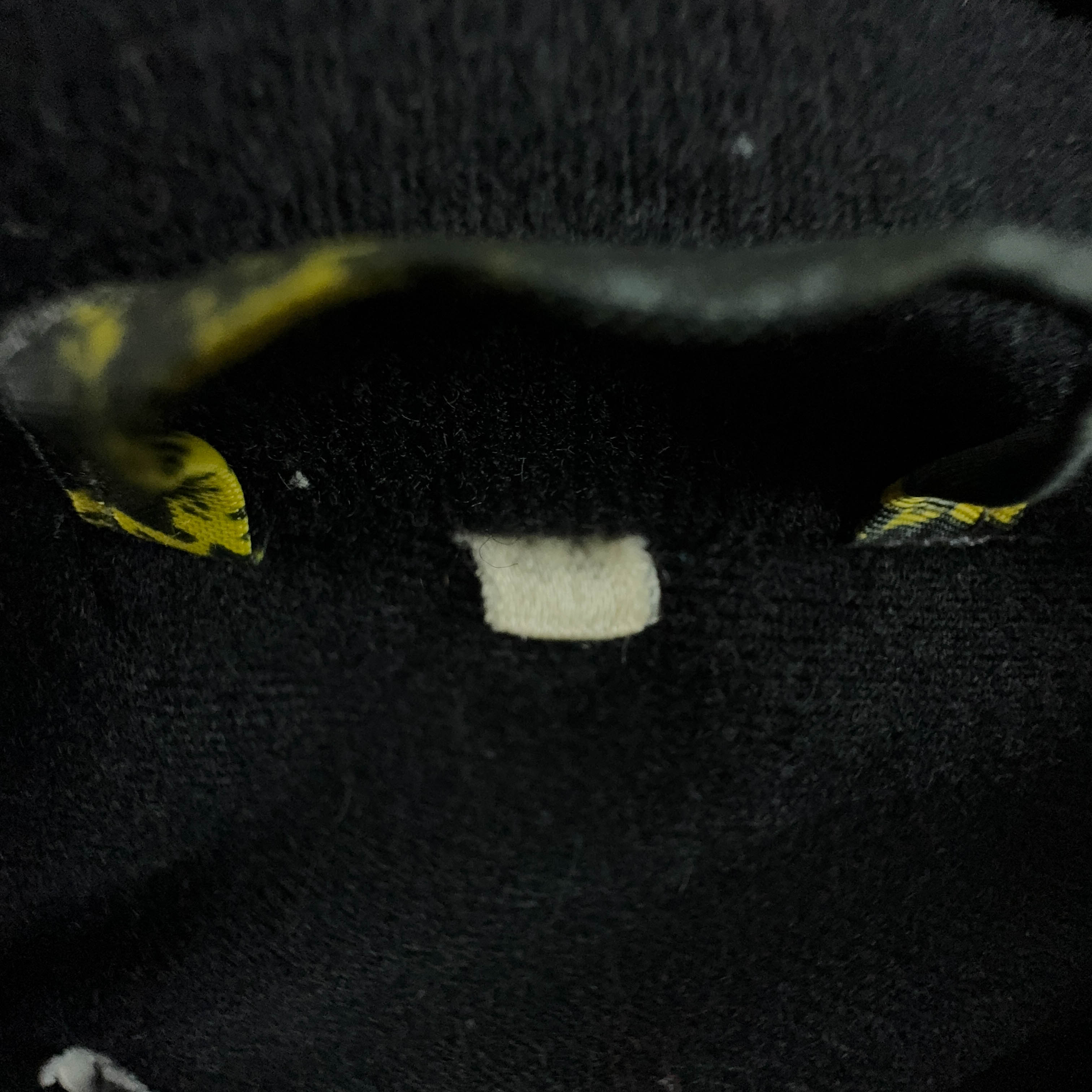 Giacca da Sci/Snowboard Vintage nera e gialla a fantasia con zip - Taglia 44 uomo