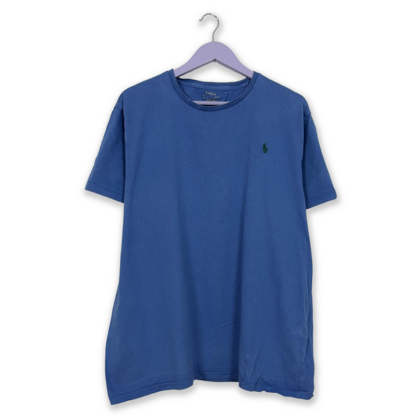 Ralph Lauren Solid Blue Crew Neck T-Shirt - Size XL 190 Men's
