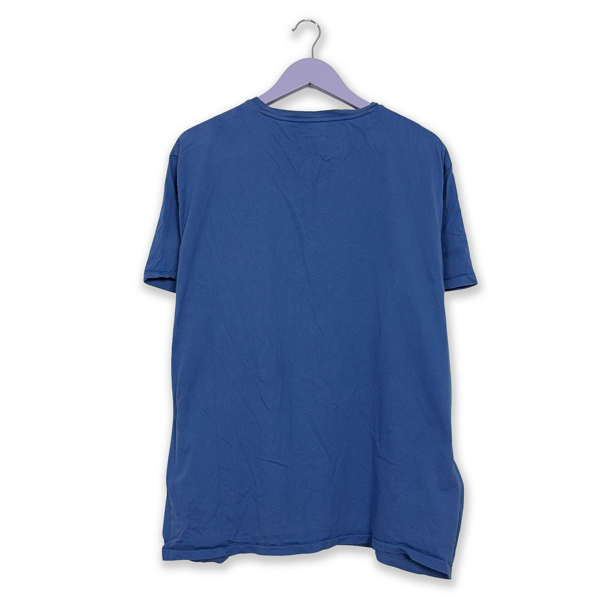 Ralph Lauren Solid Blue Crew Neck T-Shirt - Size XL 190 Men's