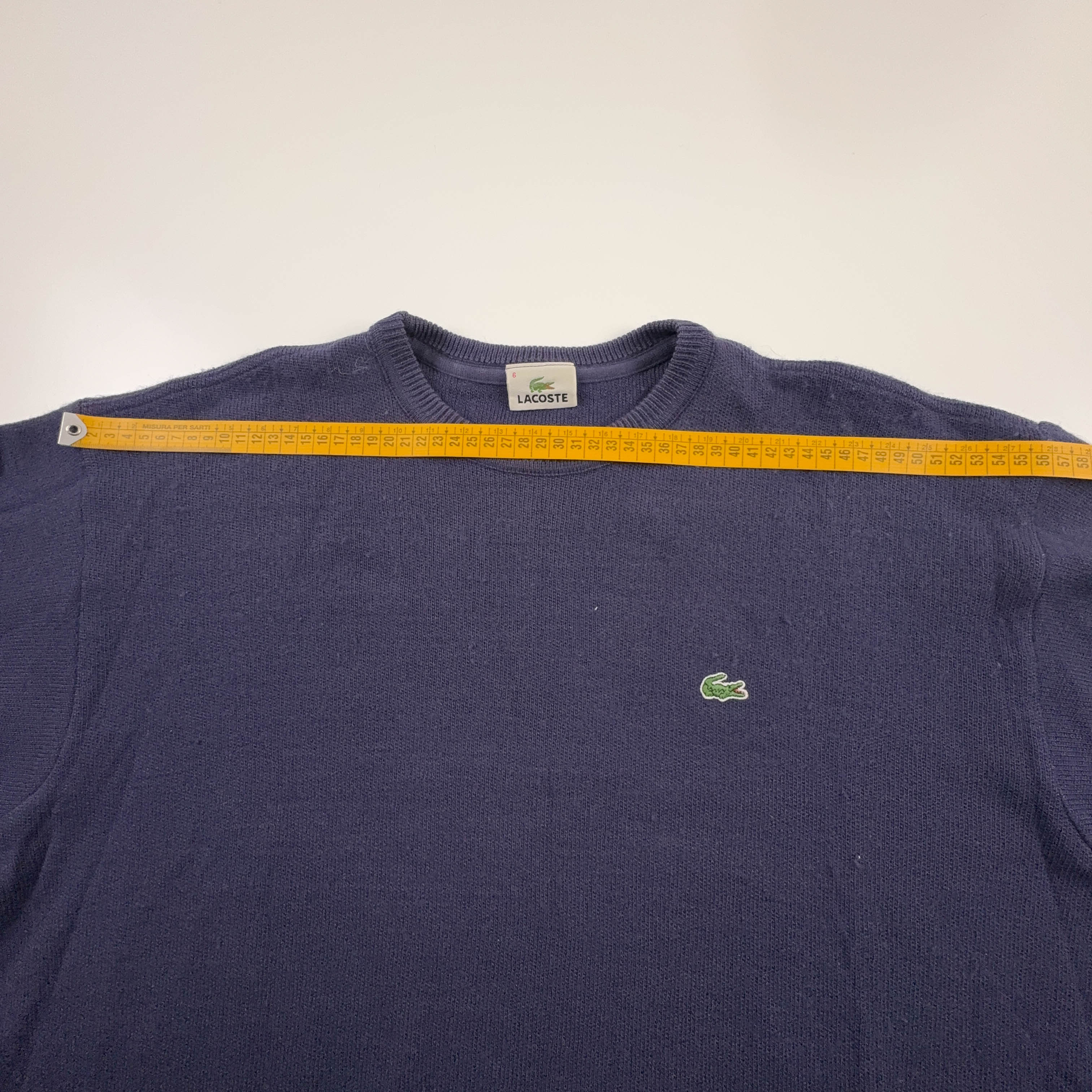 Maglione Lacoste viola a girocollo misto lana - Taglia L/XL uomo
