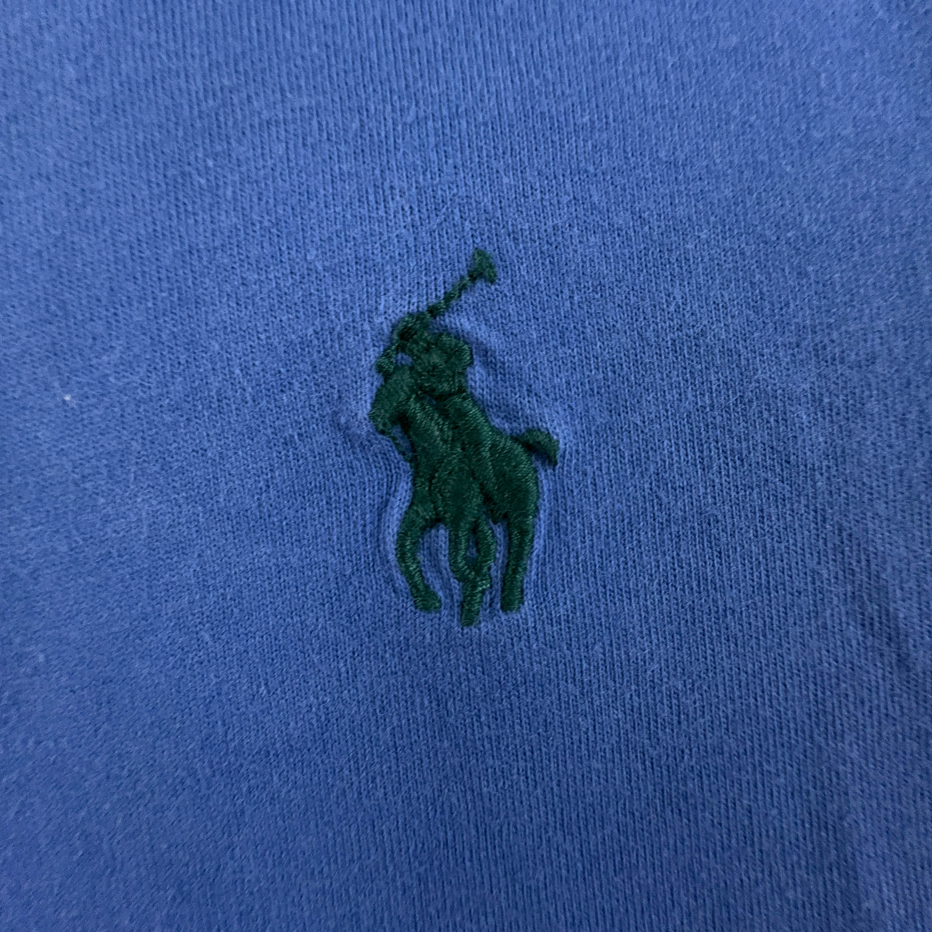 Ralph Lauren Solid Blue Crew Neck T-Shirt - Size XL 190 Men's