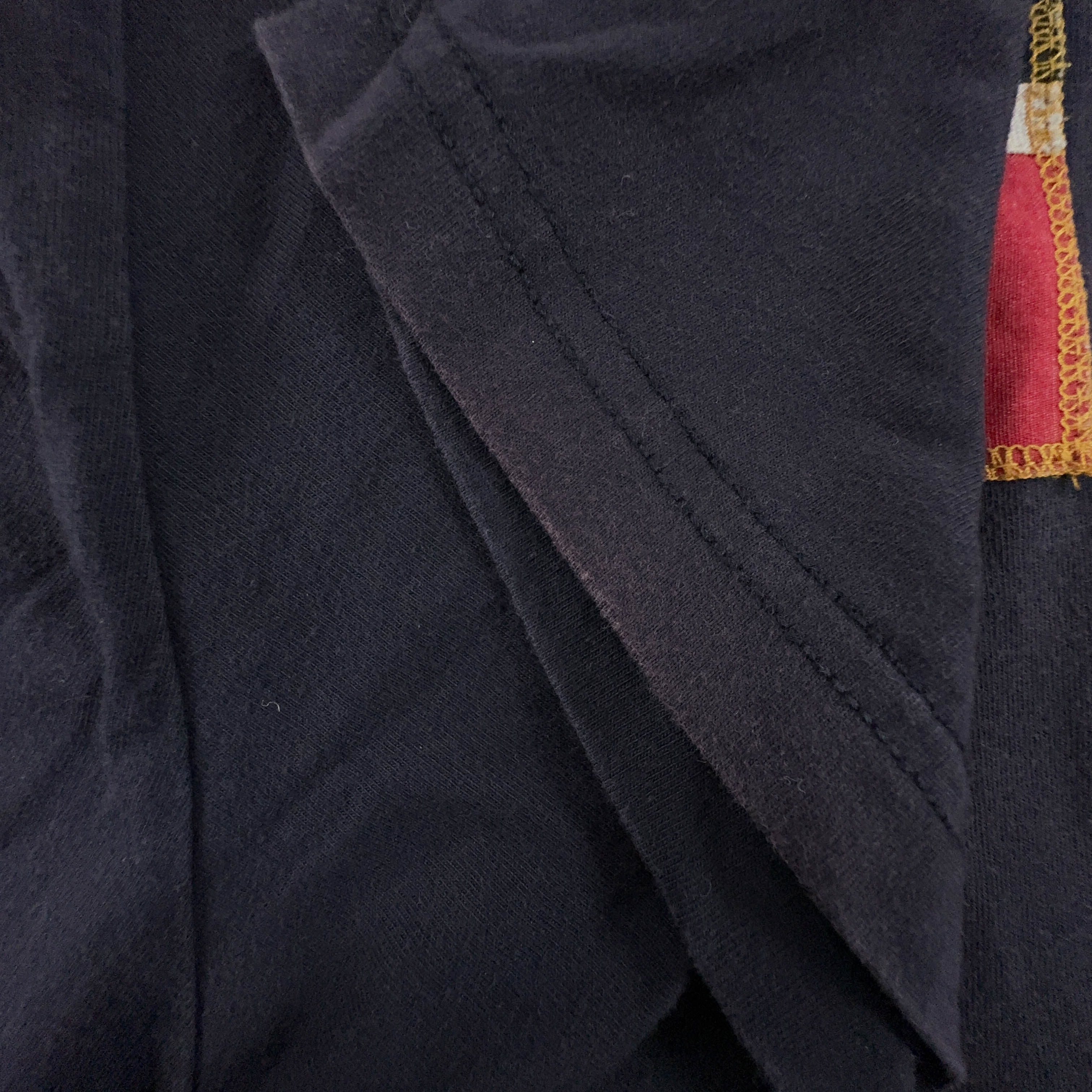 Napapijri Dark Blue Crew Neck Embroidery T-Shirt - Men's Size L/XL