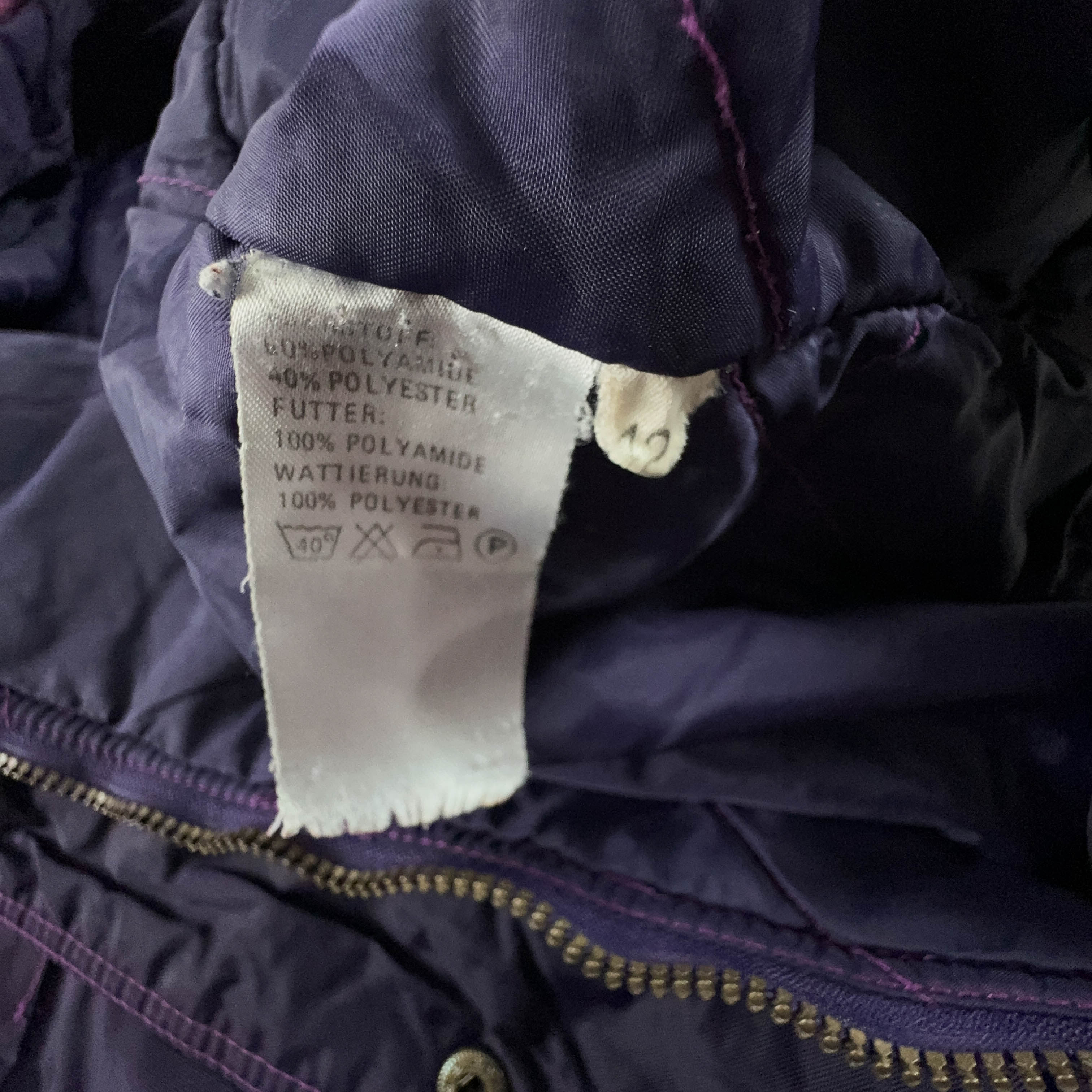 Giacca Vintage viola e rosa a fantasia con bottoni - Taglia XL uomo