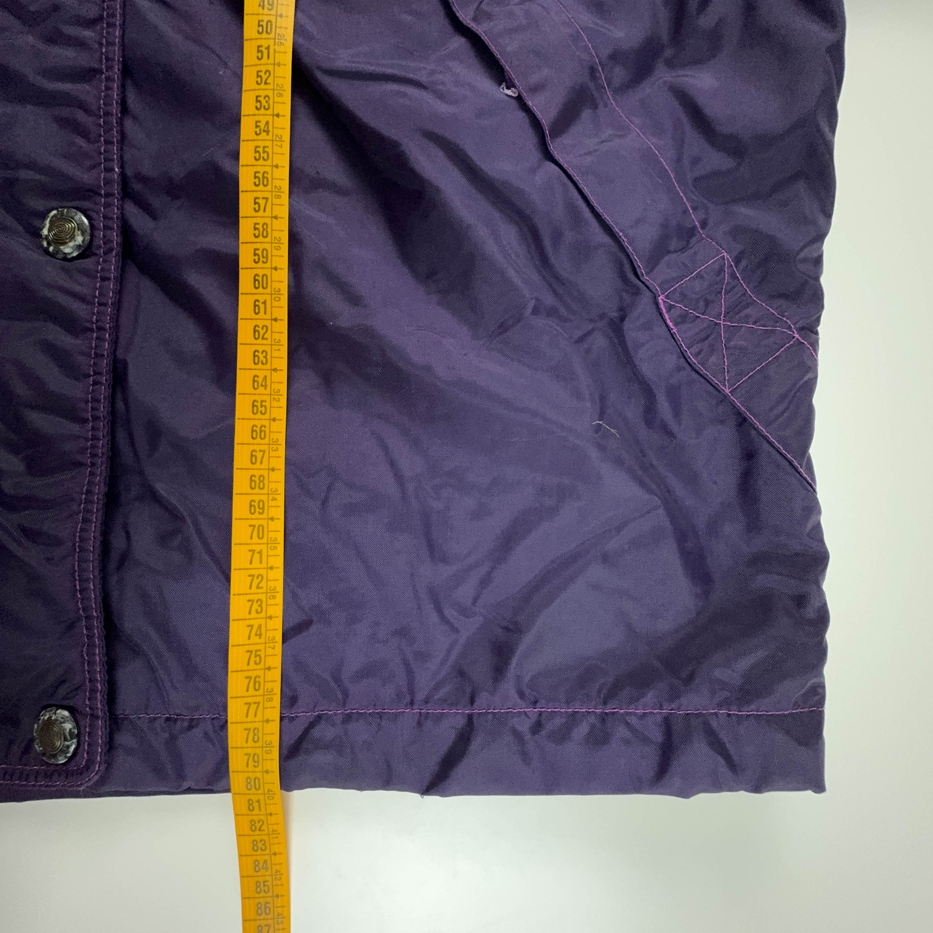 Giacca Vintage viola e rosa a fantasia con bottoni - Taglia XL uomo