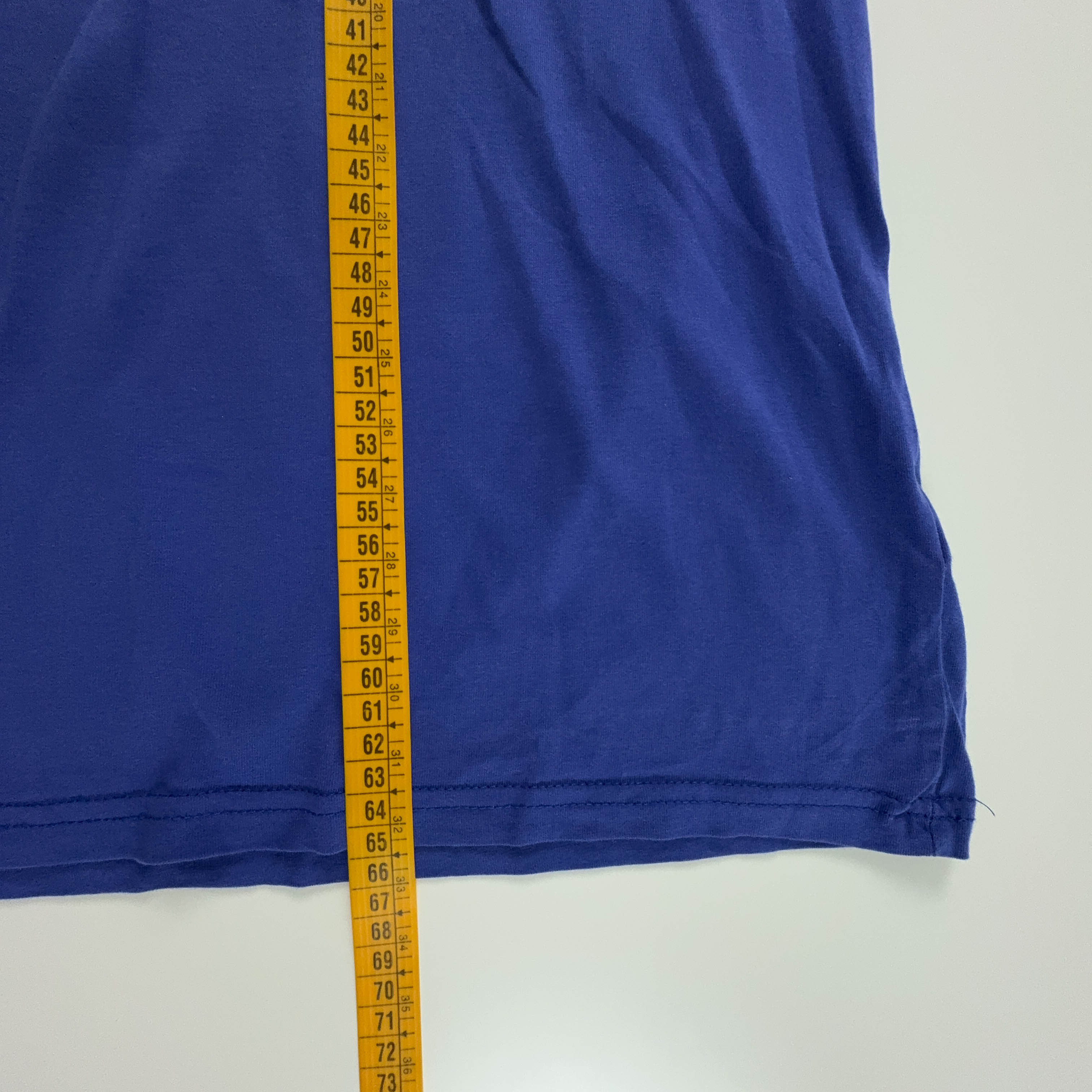 Alpha Industries Blue Crew Neck T-Shirt with Printed Logo - Men's Size L