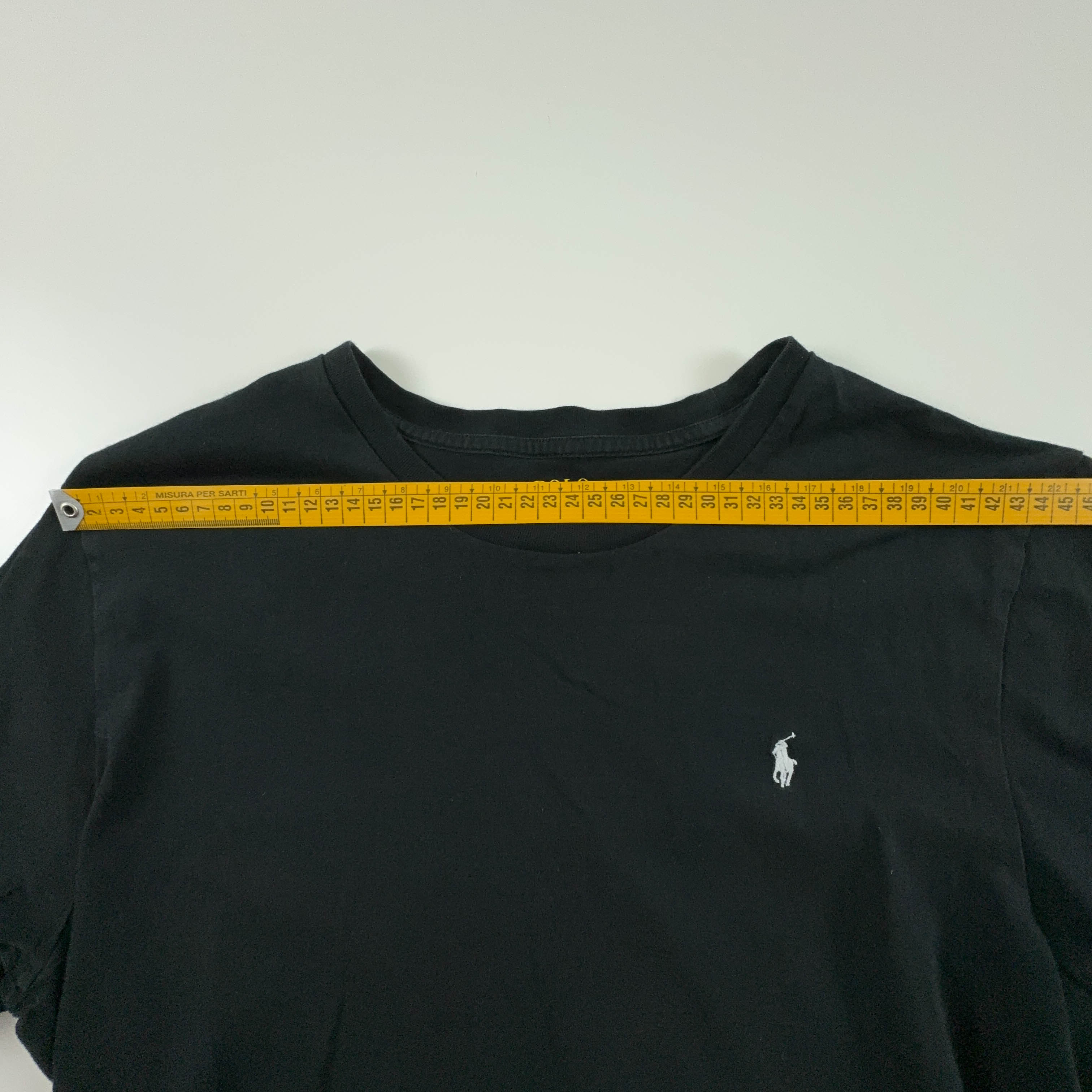 Ralph Lauren Solid Black Crew Neck T-Shirt - Size L 185 Men's