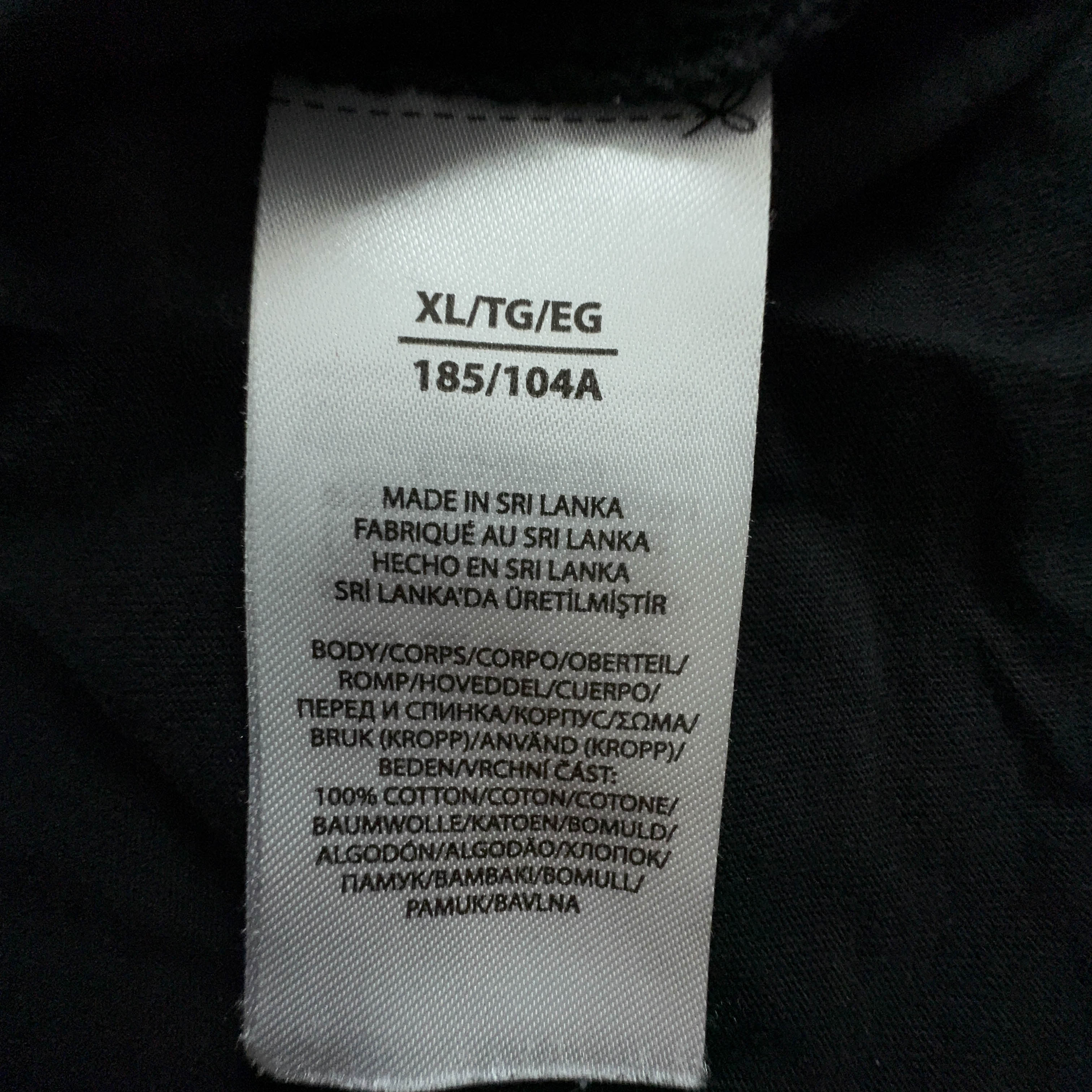 Ralph Lauren Solid Black Crew Neck T-Shirt - Size L 185 Men's