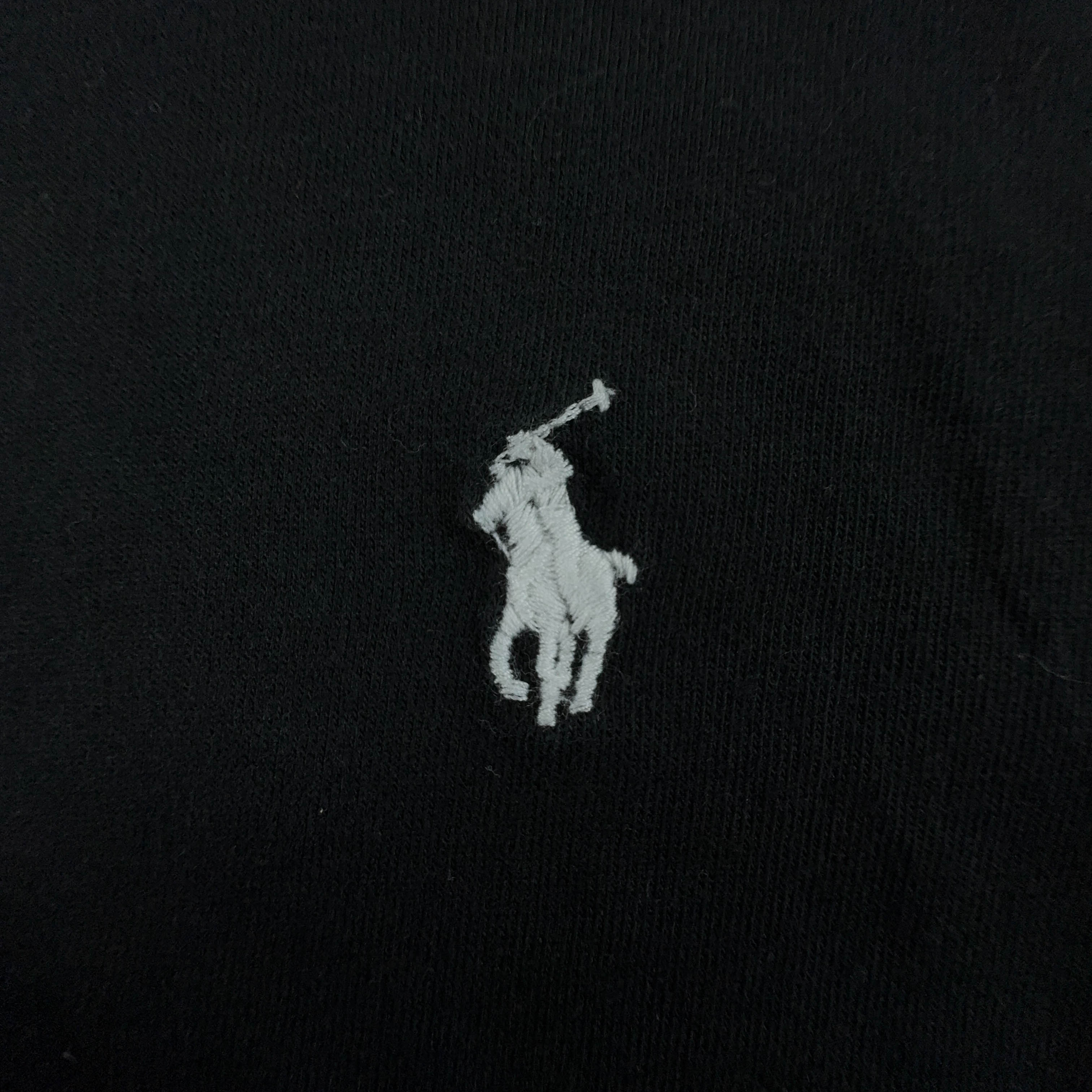 Ralph Lauren Solid Black Crew Neck T-Shirt - Size L 185 Men's