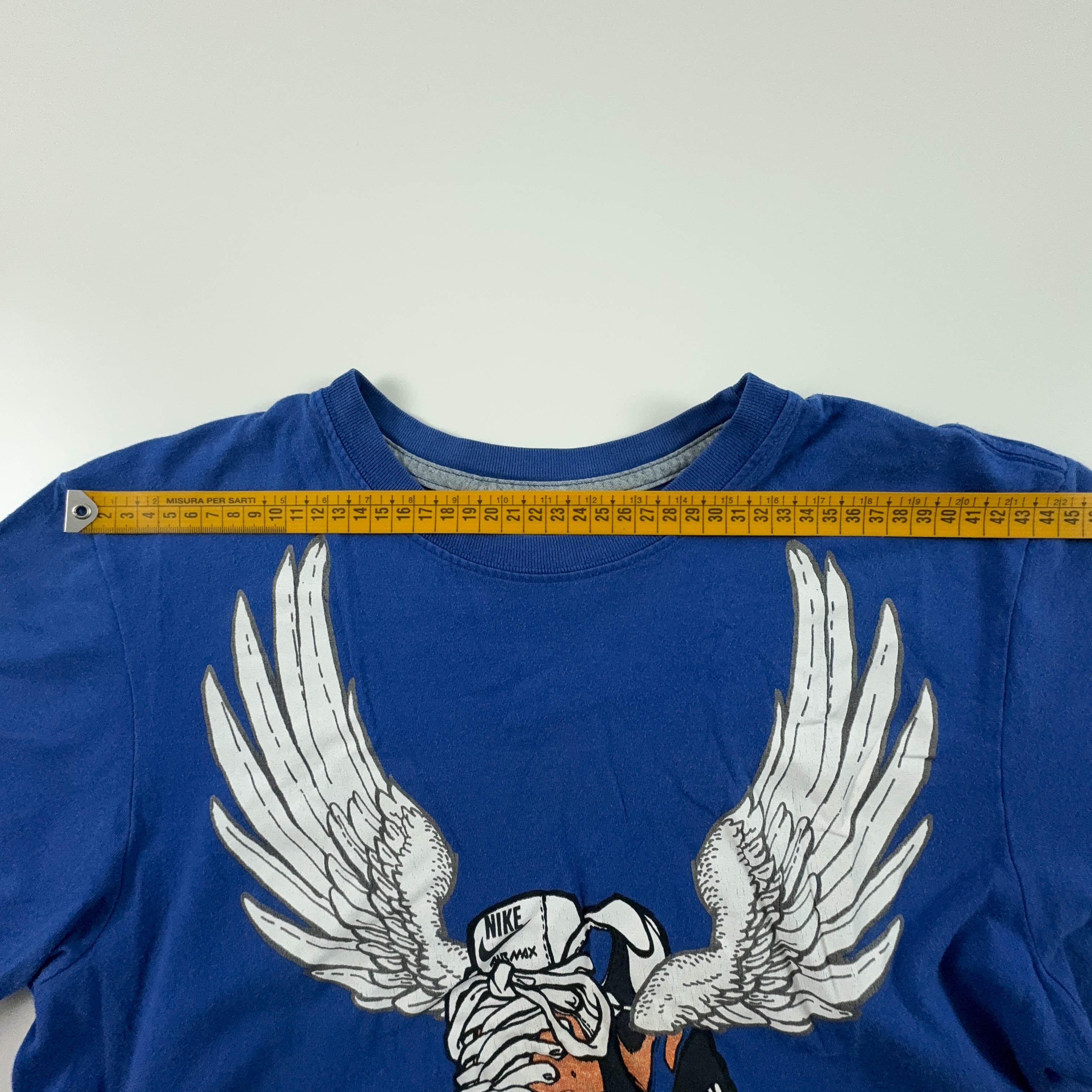 Nike Blue Crew Neck Printed T-Shirt - Men's Size S/M