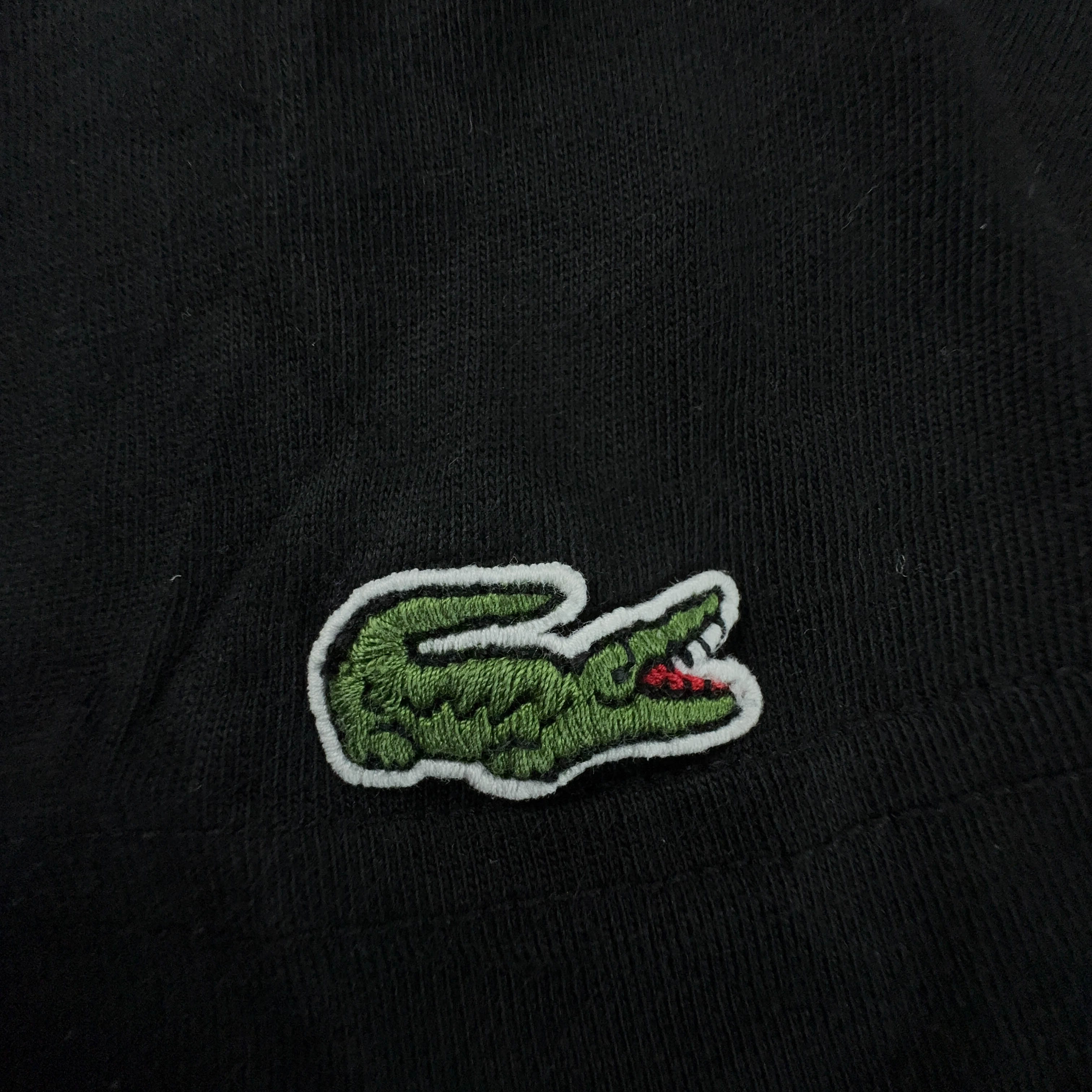 Lacoste black T-shirt with printed logo, regular fit, crew neck - Size 5 L men's