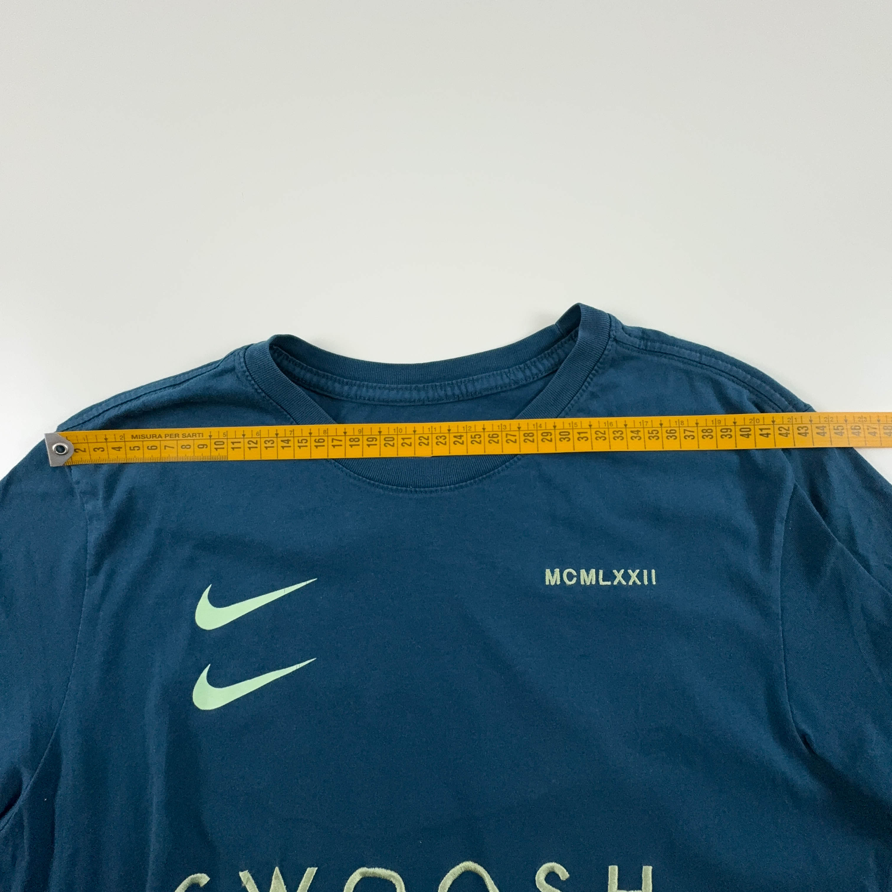 Nike Blue Crew Neck Printed T-Shirt - Men's Size M