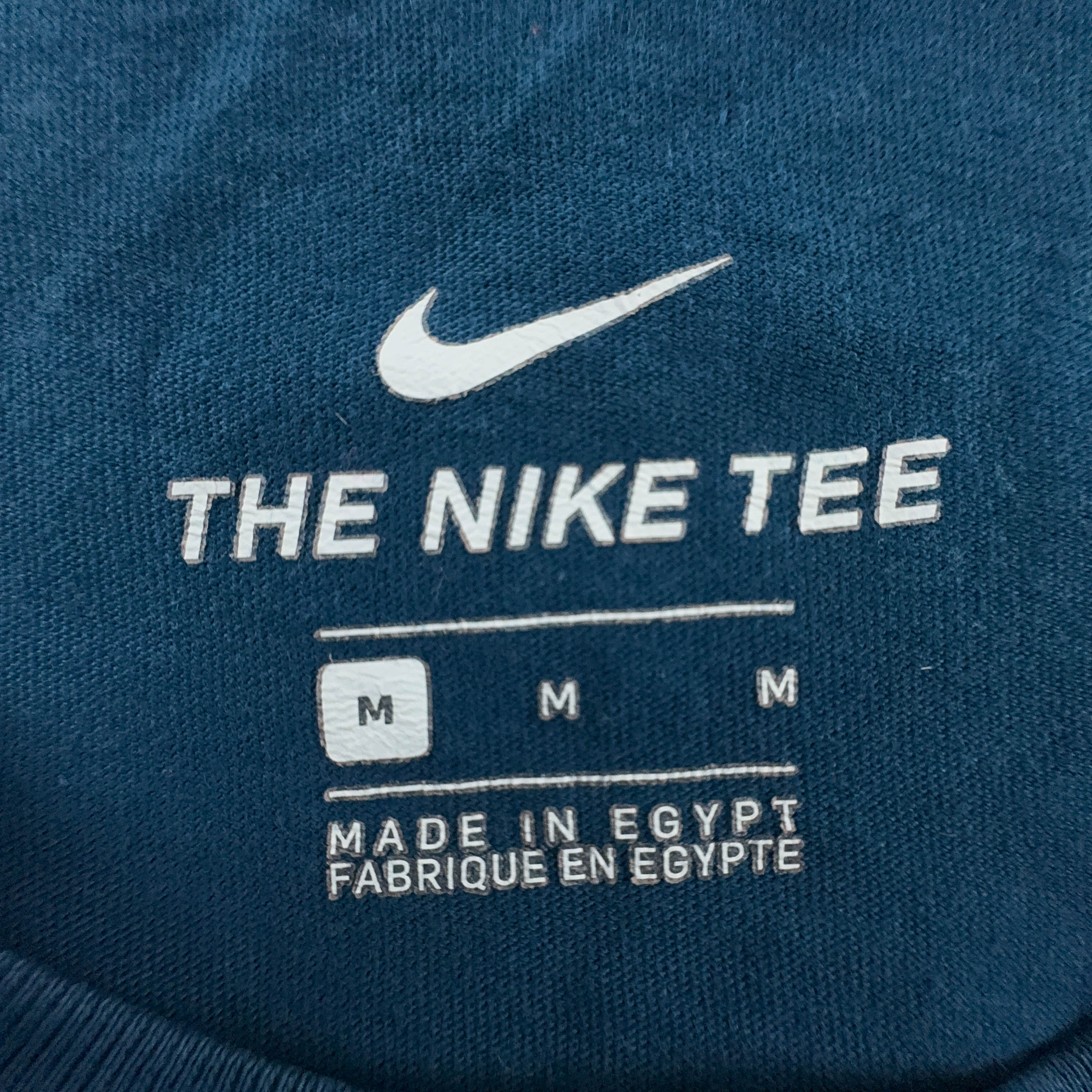 Nike Blue Crew Neck Printed T-Shirt - Men's Size M