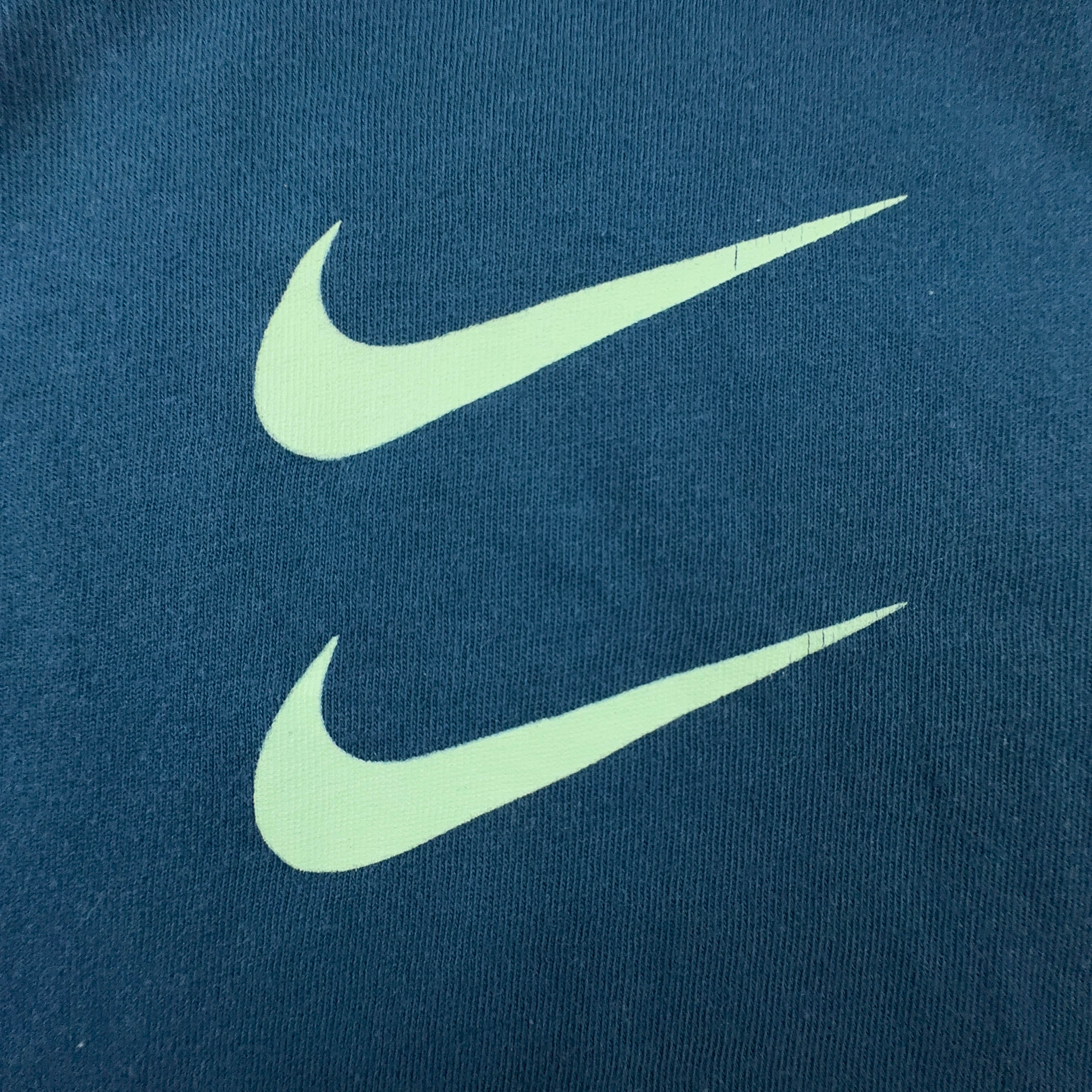 Nike Blue Crew Neck Printed T-Shirt - Men's Size M