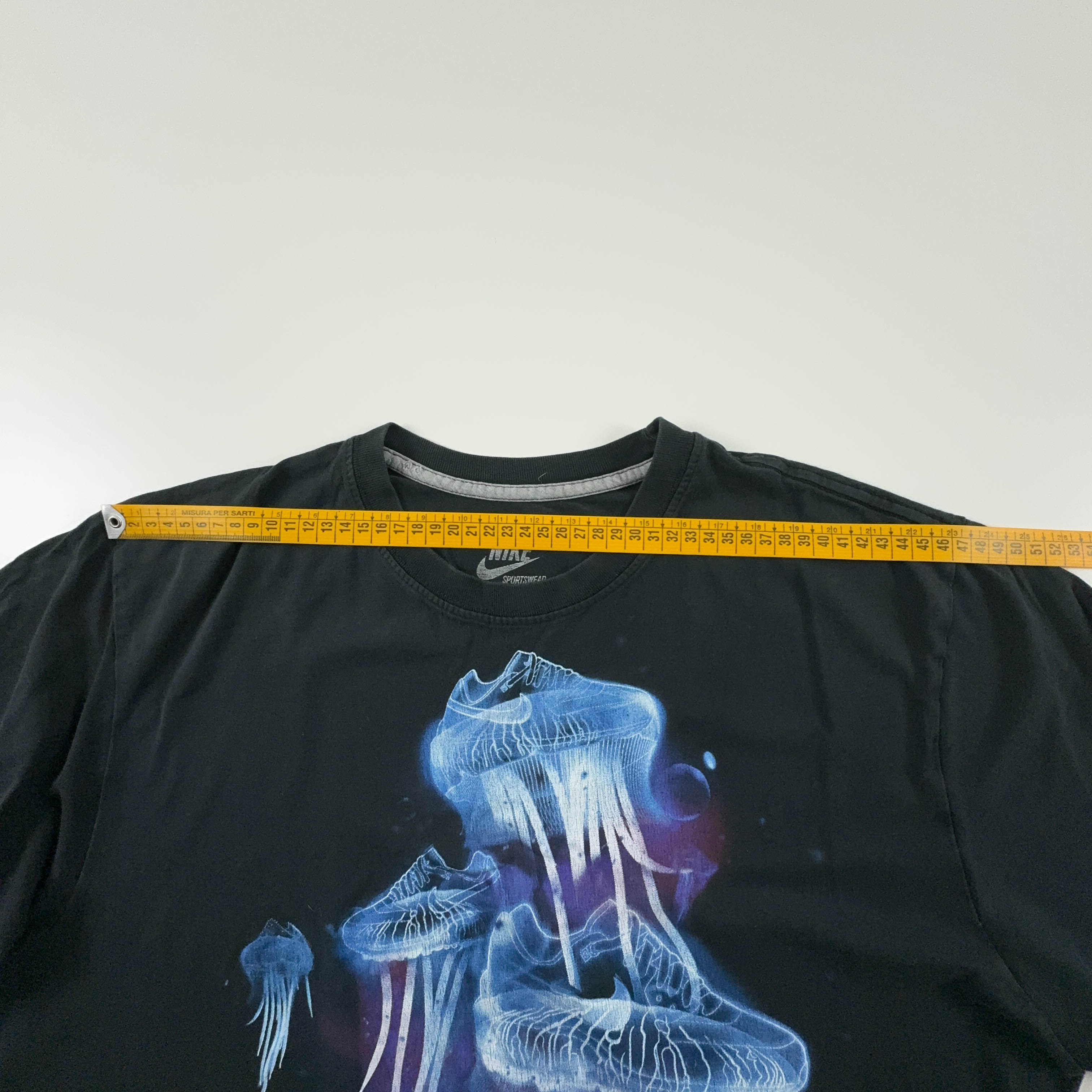 Nike Black Crew Neck Printed T-Shirt - Men's Size XL