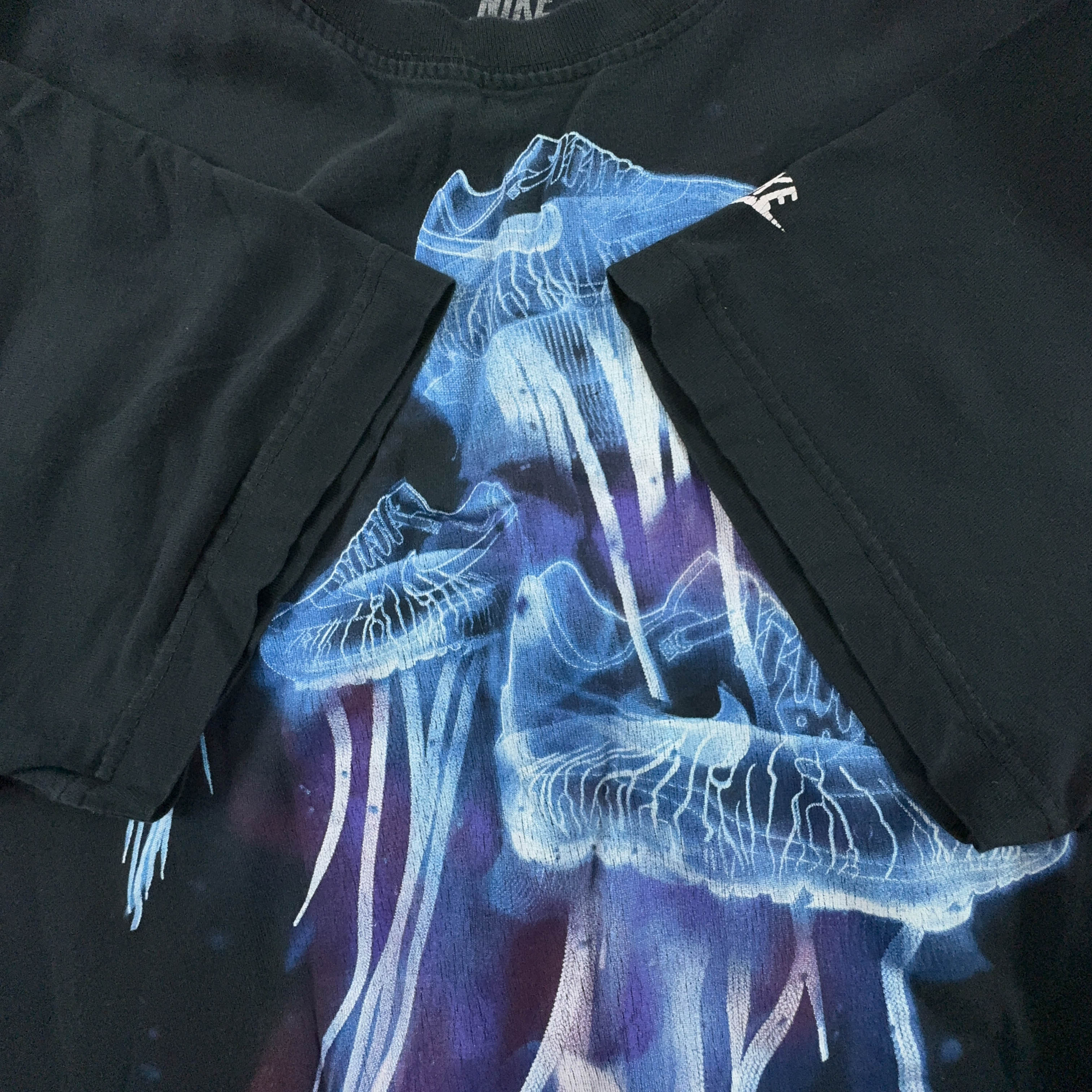 Nike Black Crew Neck Printed T-Shirt - Men's Size XL