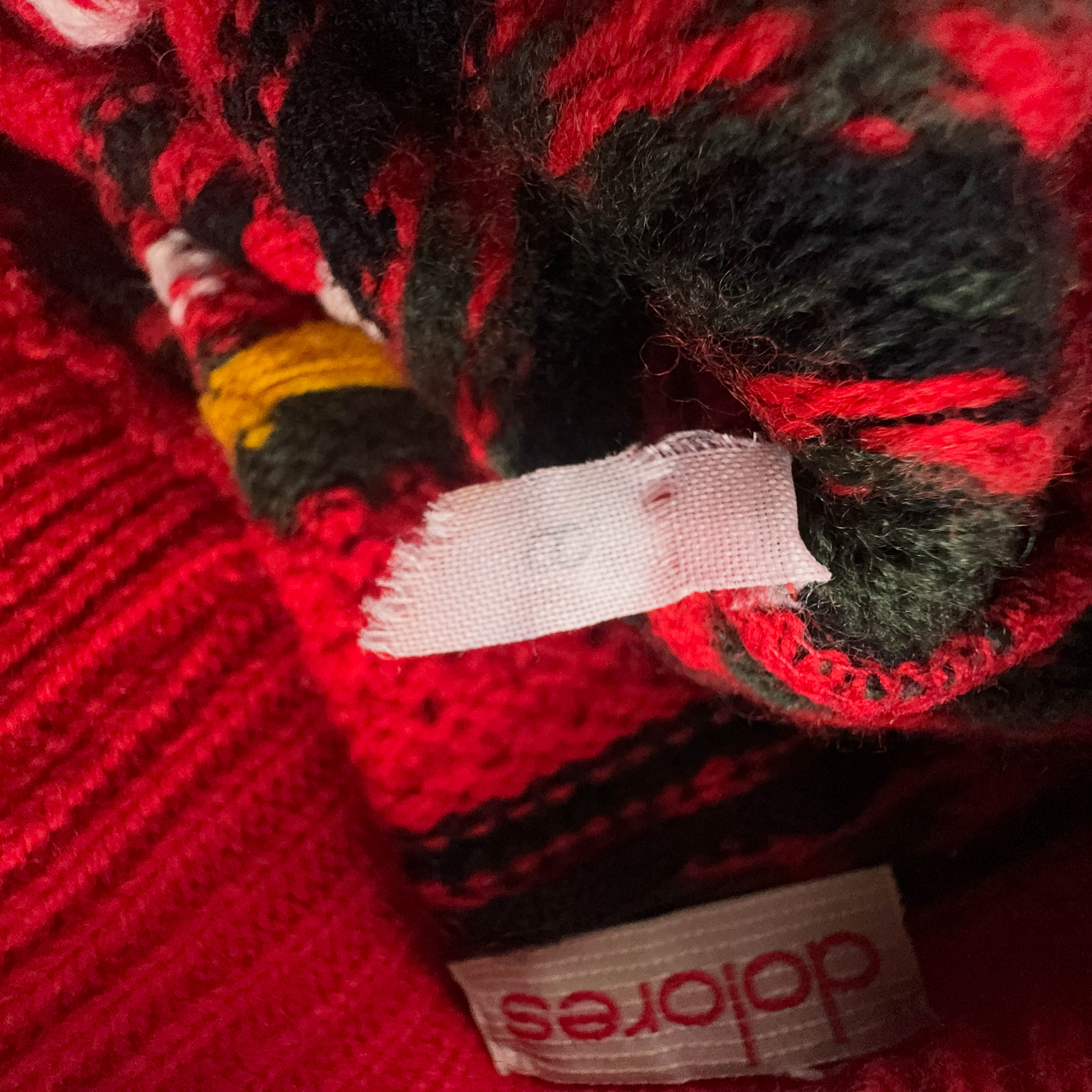 Vintage 50% wool red striped crew neck sweater - Size L men