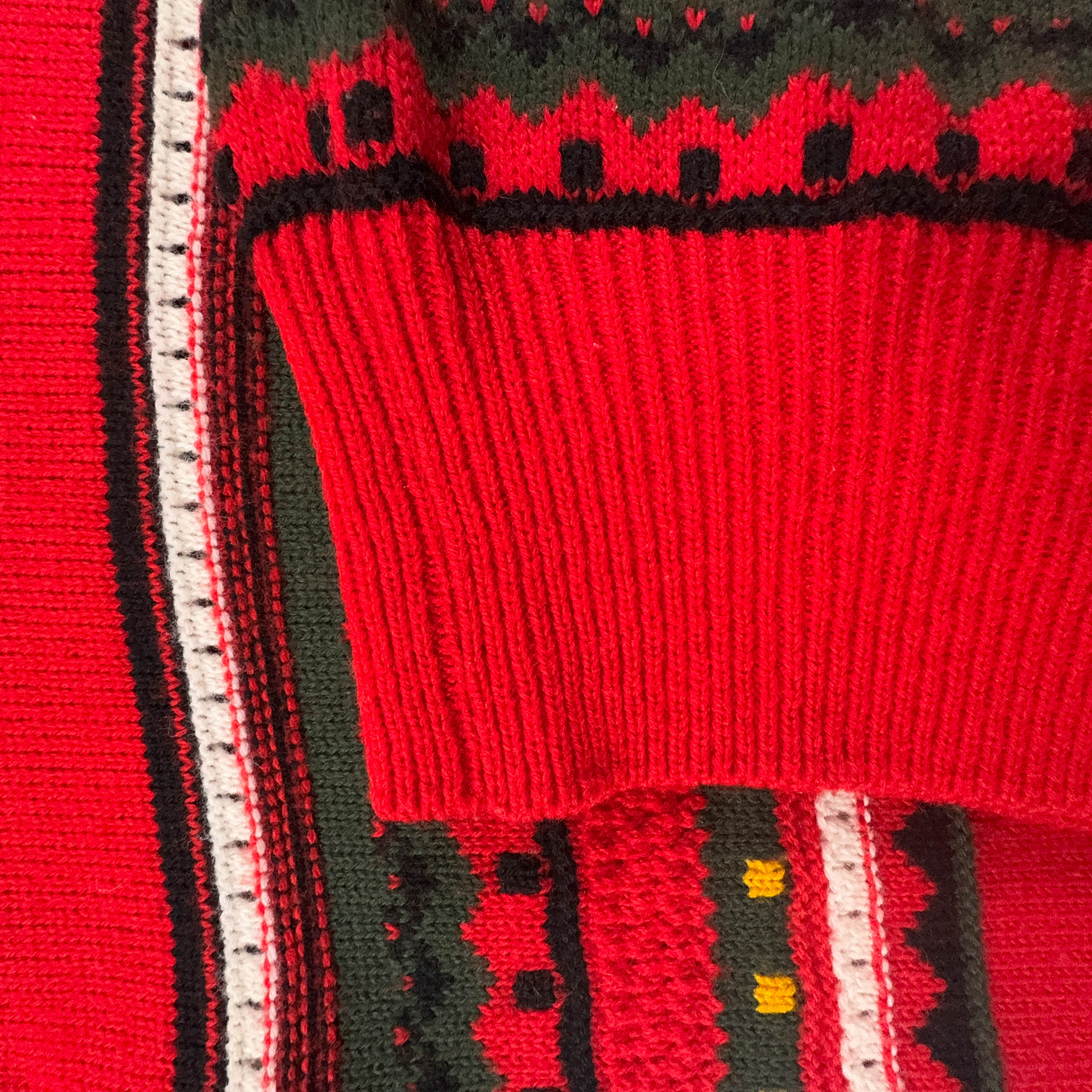 Vintage 50% wool red striped crew neck sweater - Size L men