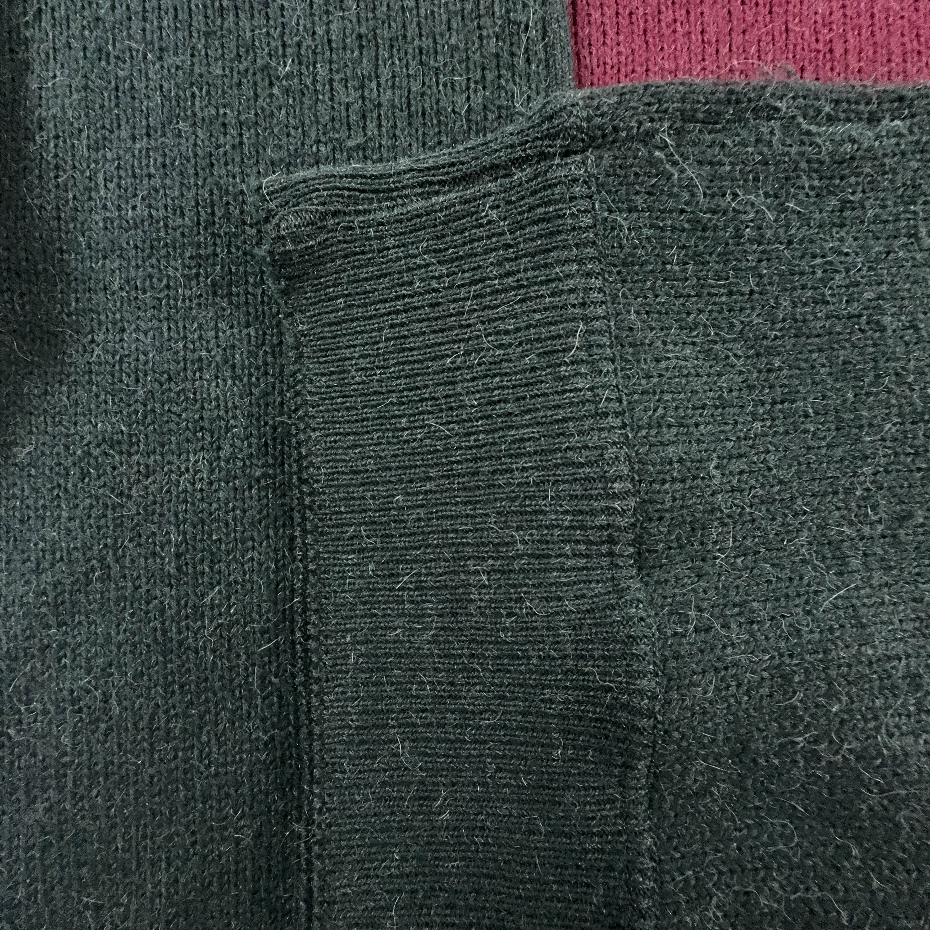 Adidas Vintage 50% Wool & Alpaca Grey & Red Patchwork 90s Sweater - Size 50 Men