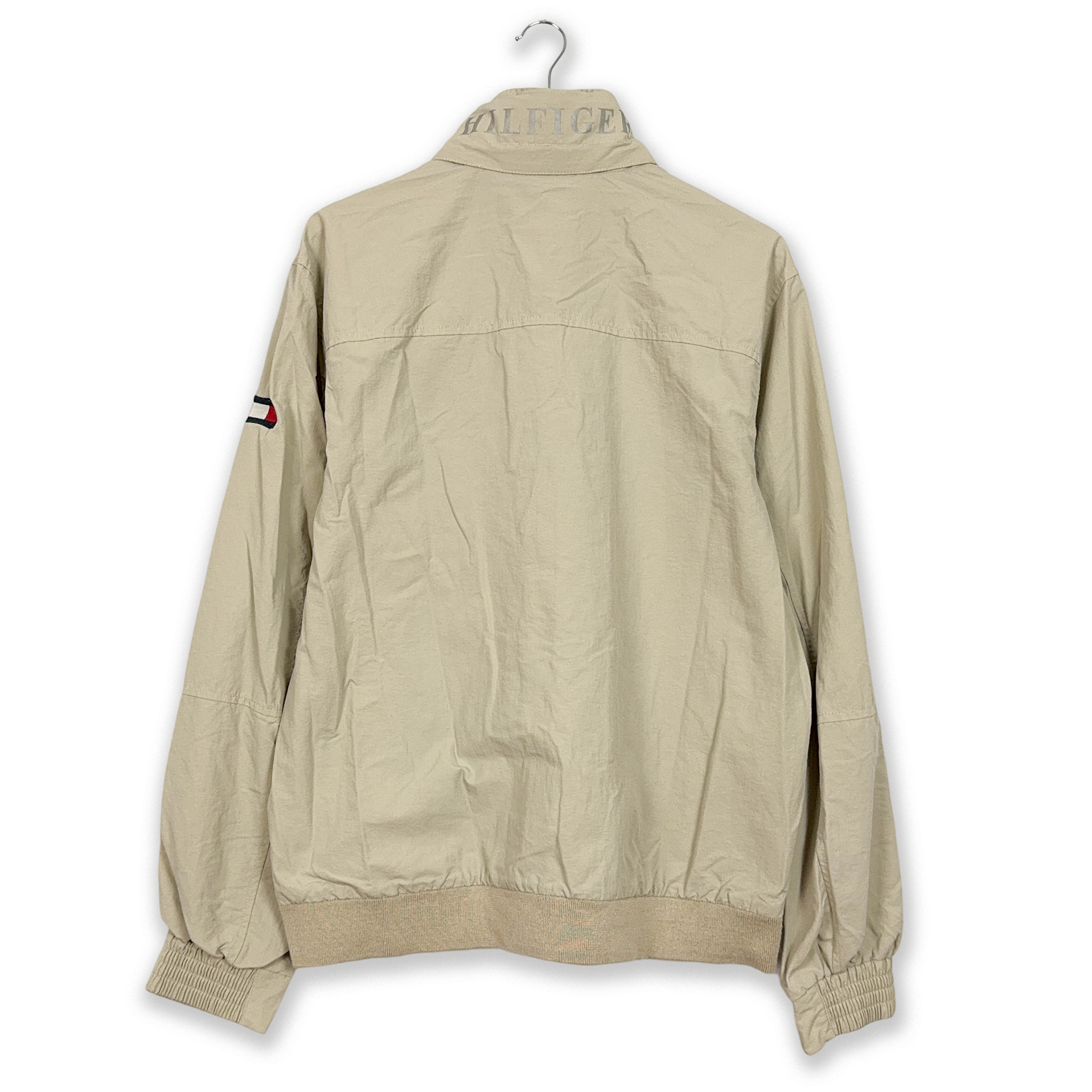 Giacca Harrington Tommy Hilfiger beige con zip - Taglia L/XL uomo