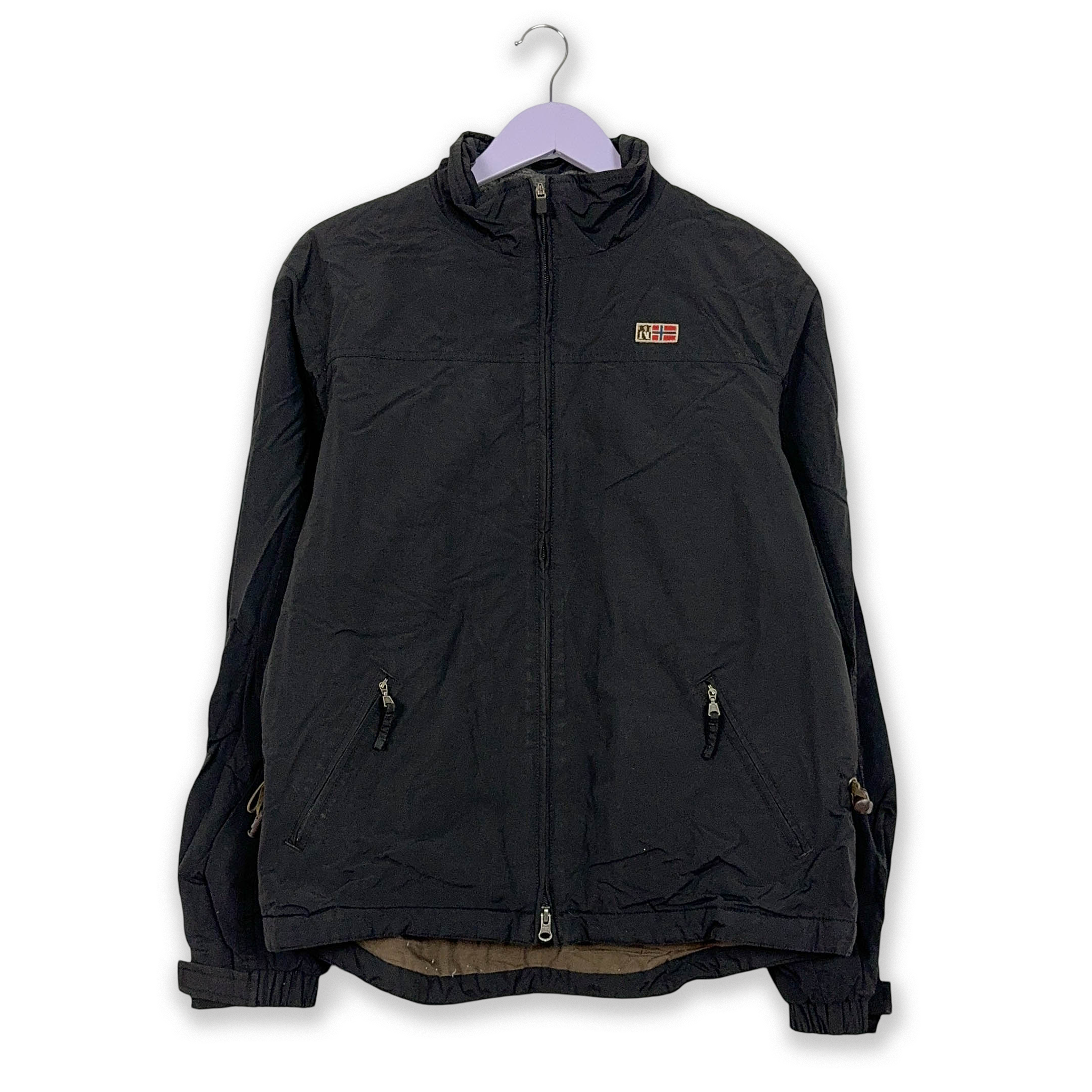 Giacca Napapijri nera con zip - Taglia M uomo