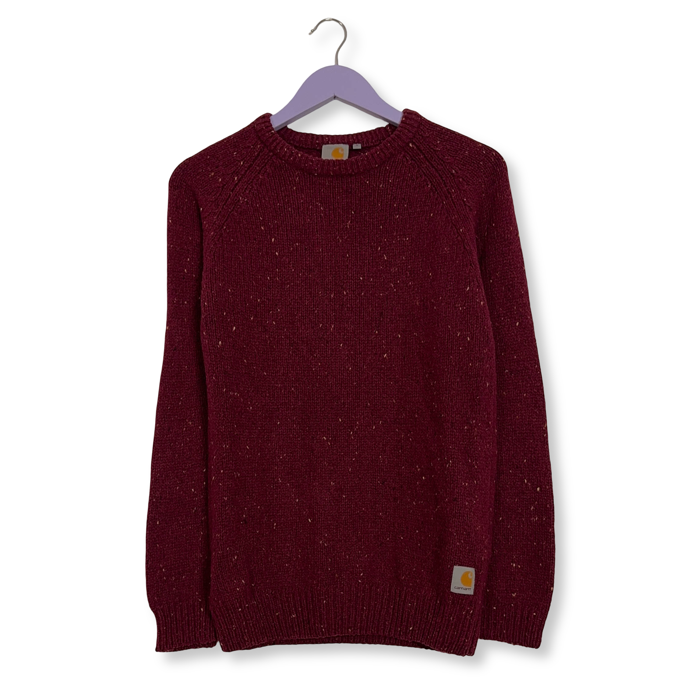 Maglione Carhartt bordeaux a girocollo 78% lana d'agnello - Taglia S/M uomo