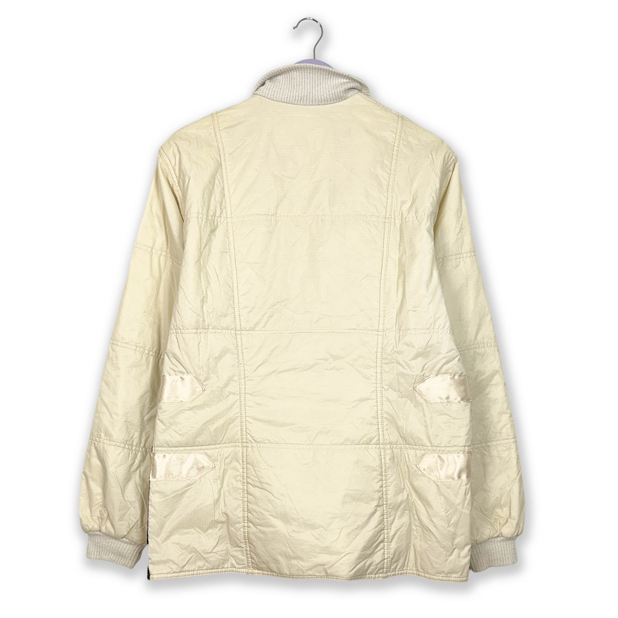 Giacca Adidas Vintage anni 90 beige con zip - Taglia L uomo