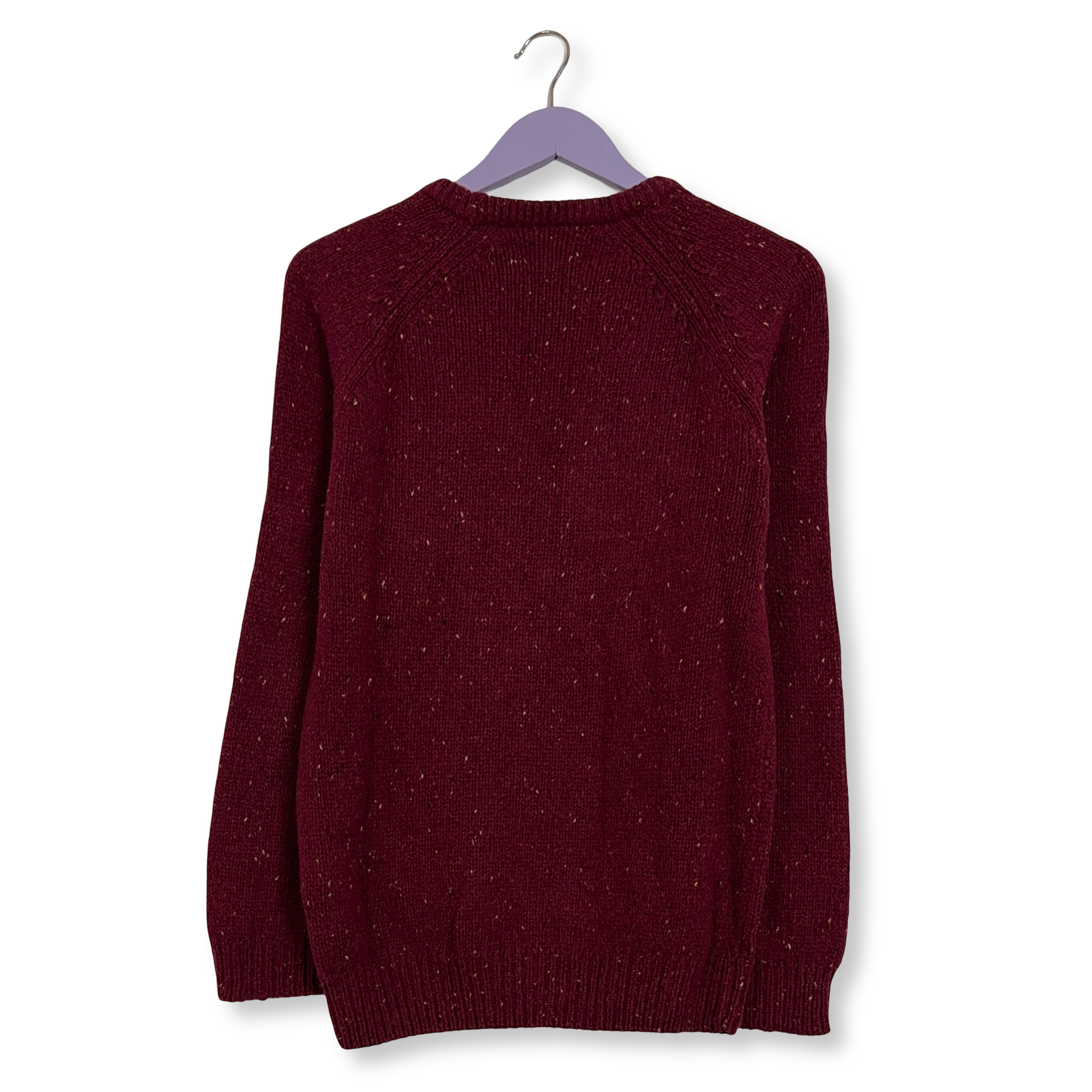 Maglione Carhartt bordeaux a girocollo 78% lana d'agnello - Taglia S/M uomo