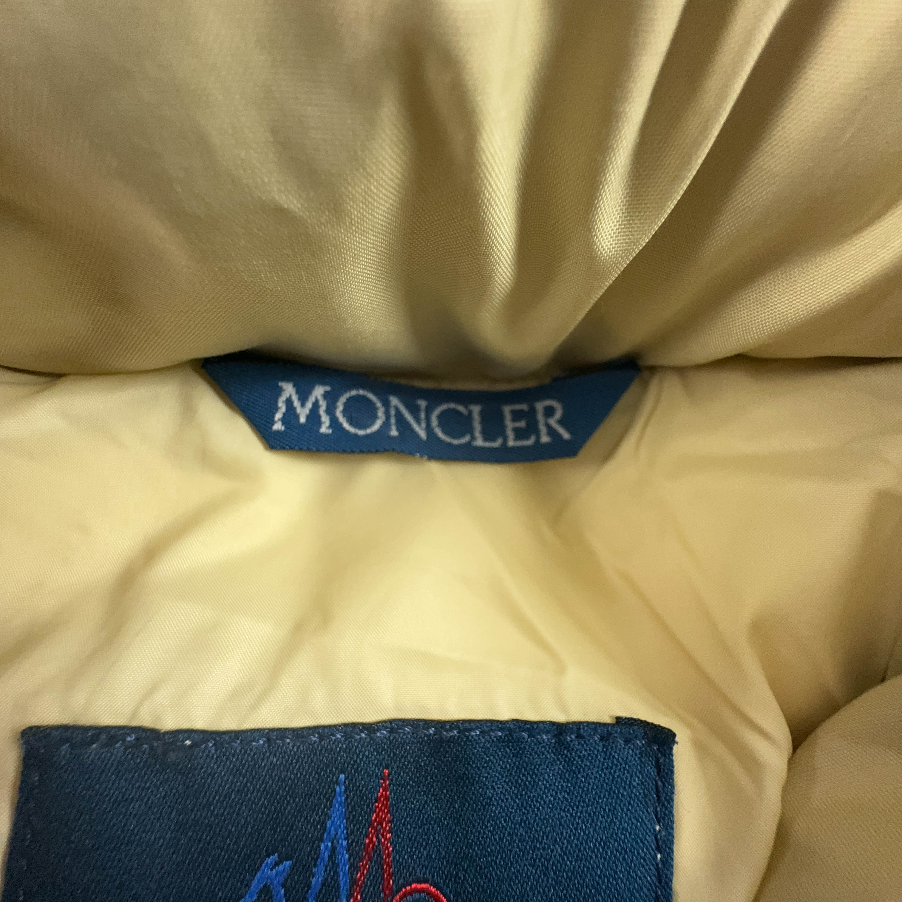 Piumino Moncler Grenoble Vintage nocciola con bottoni - Taglia L uomo