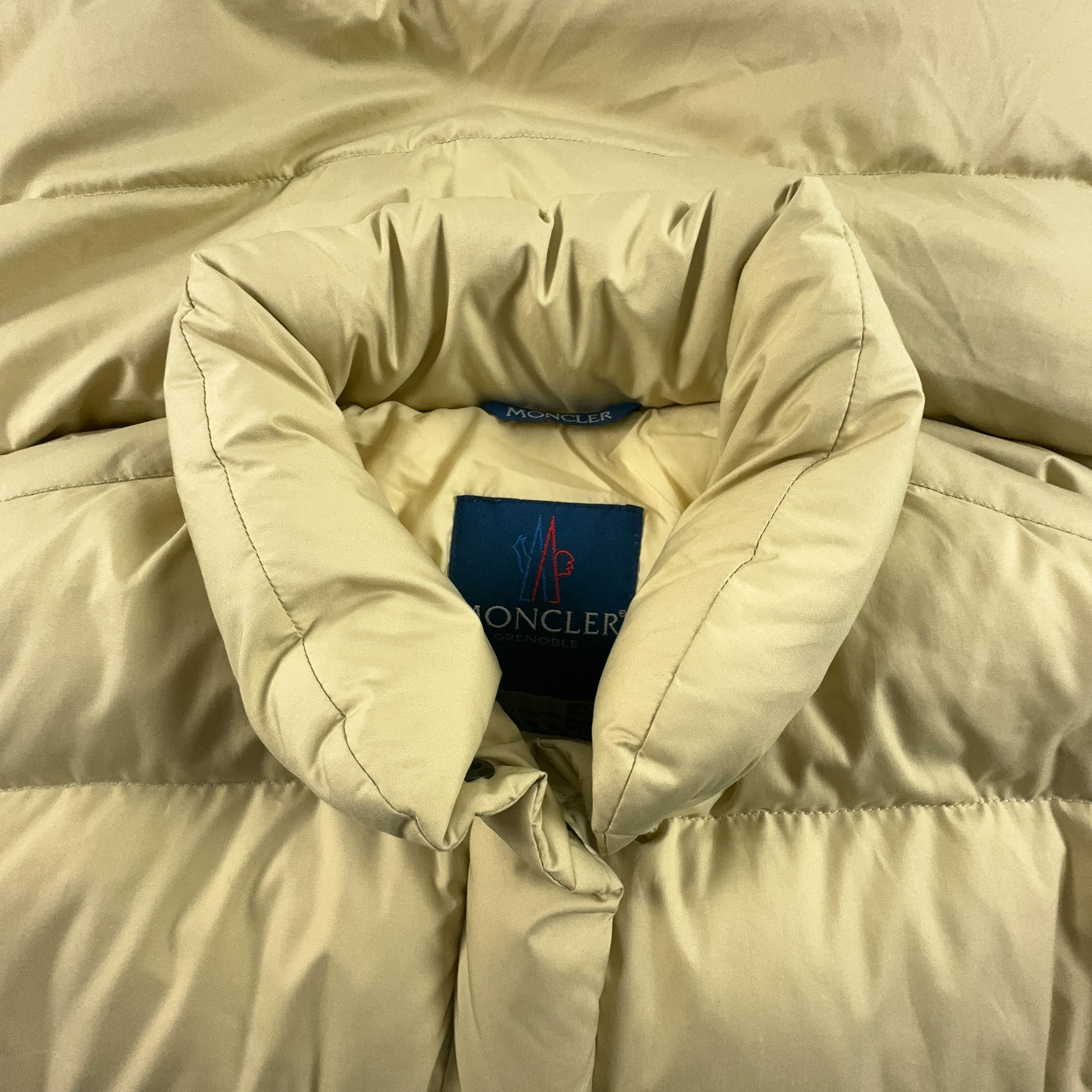 Piumino Moncler Grenoble Vintage nocciola con bottoni - Taglia L uomo