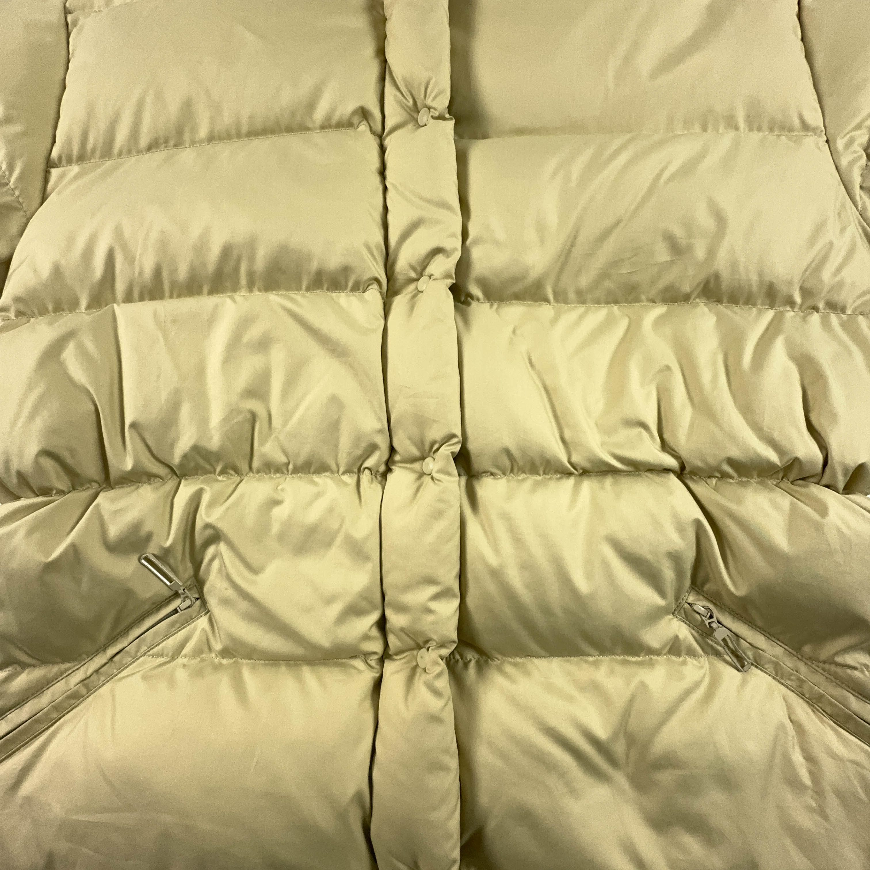 Piumino Moncler Grenoble Vintage nocciola con bottoni - Taglia L uomo