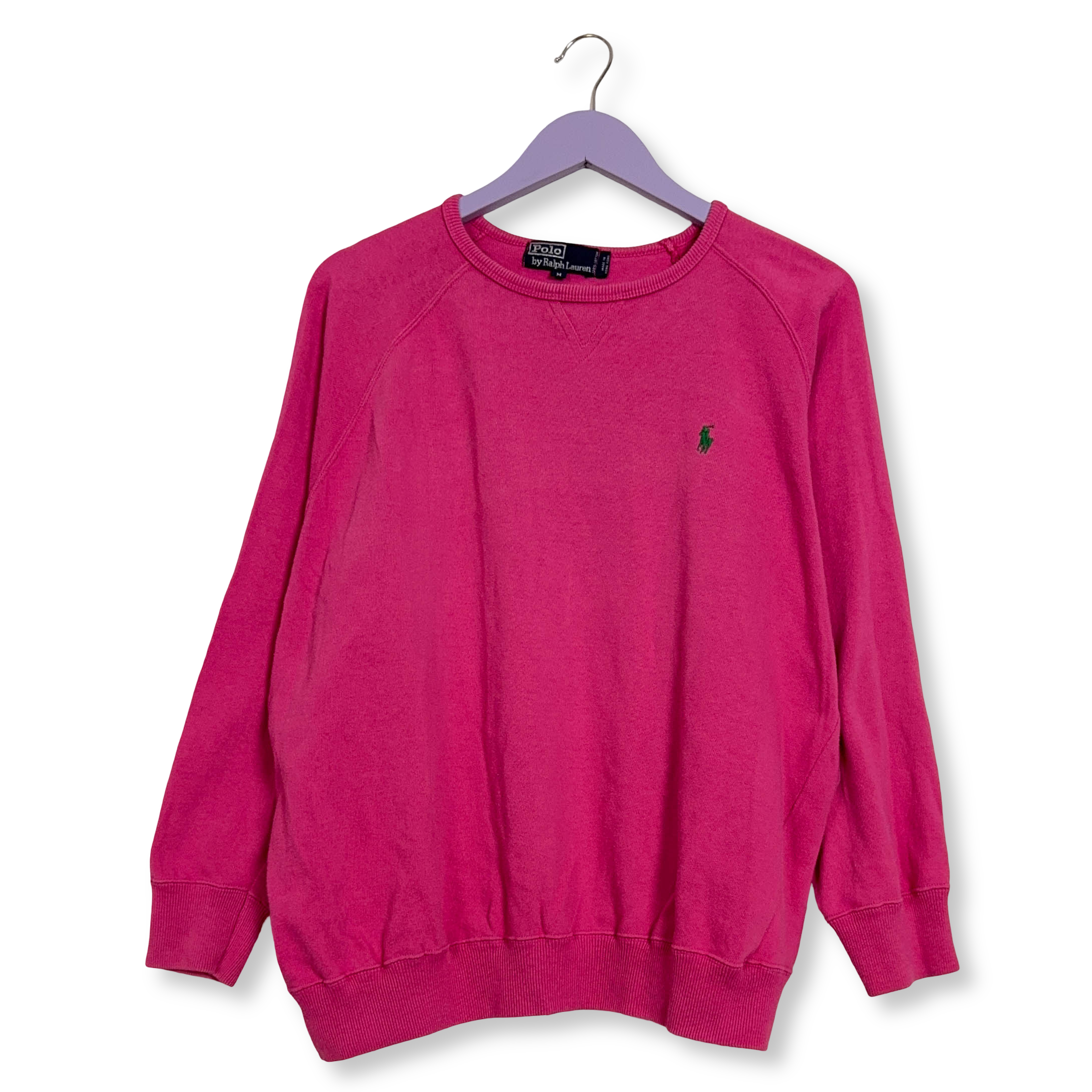 Maglione Ralph Lauren rosa a girocollo 100% cotone - Taglia M uomo