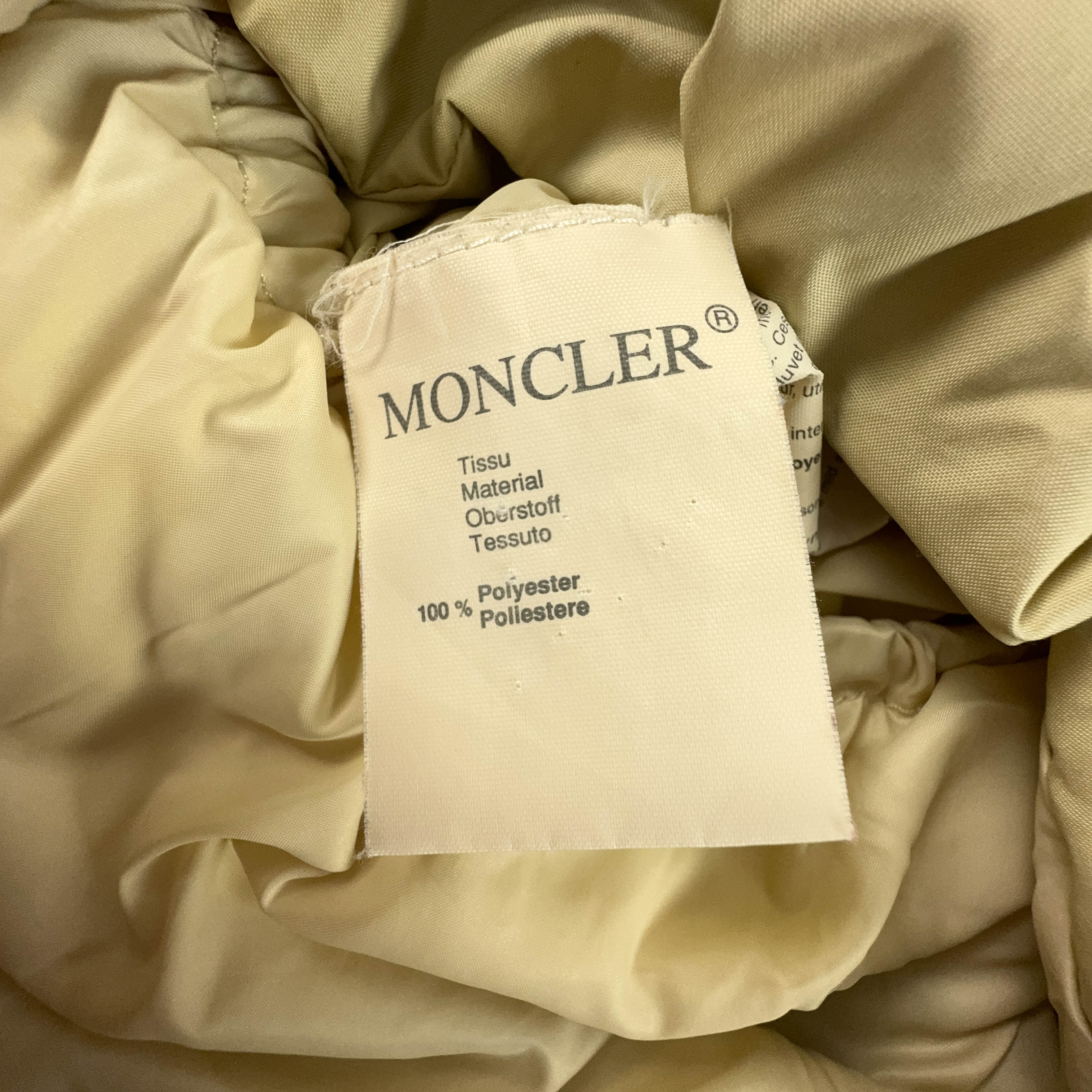 Piumino Moncler Grenoble Vintage nocciola con bottoni - Taglia L uomo