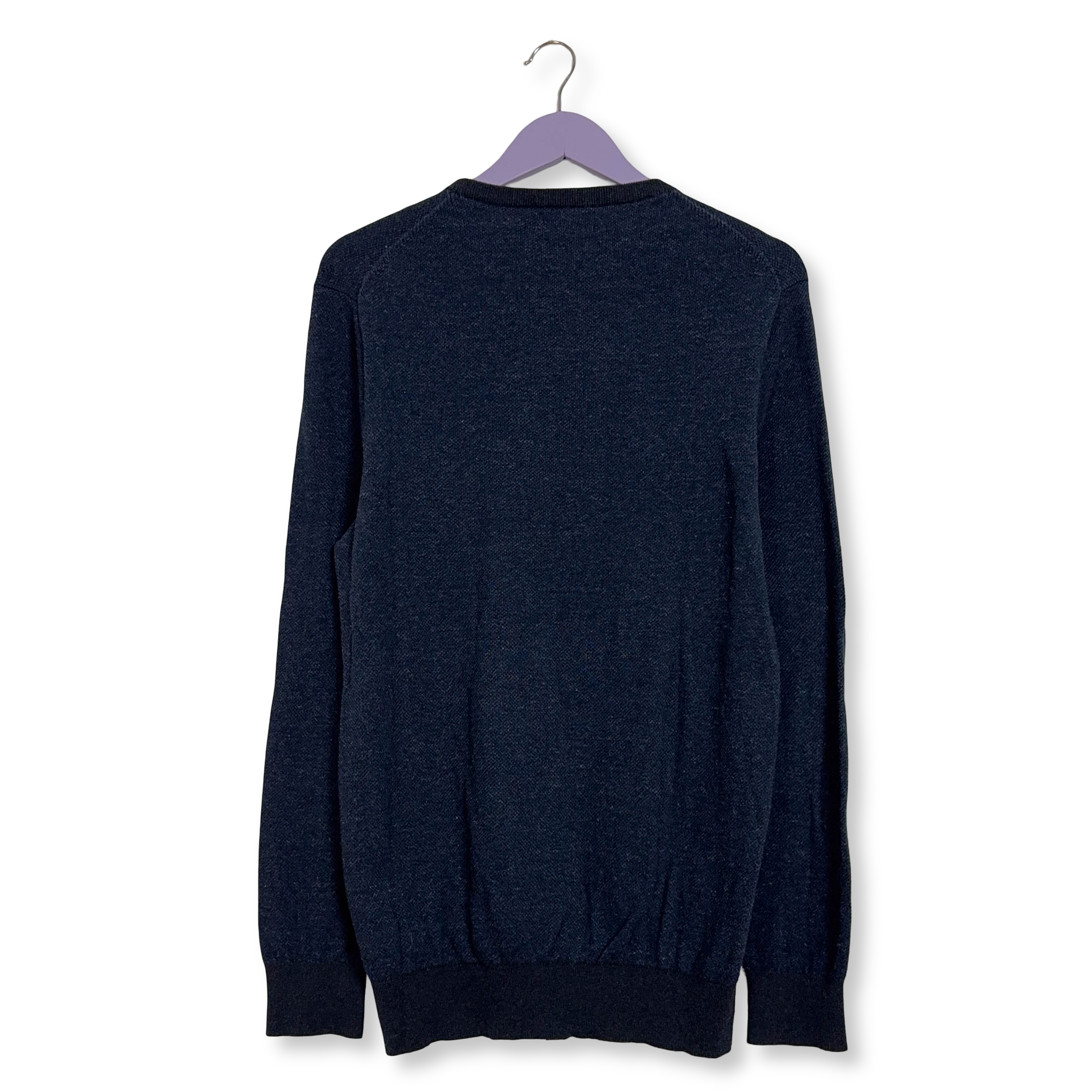 Maglione Ralph Lauren blu scuro a girocollo 100% cotone - Taglia L uomo
