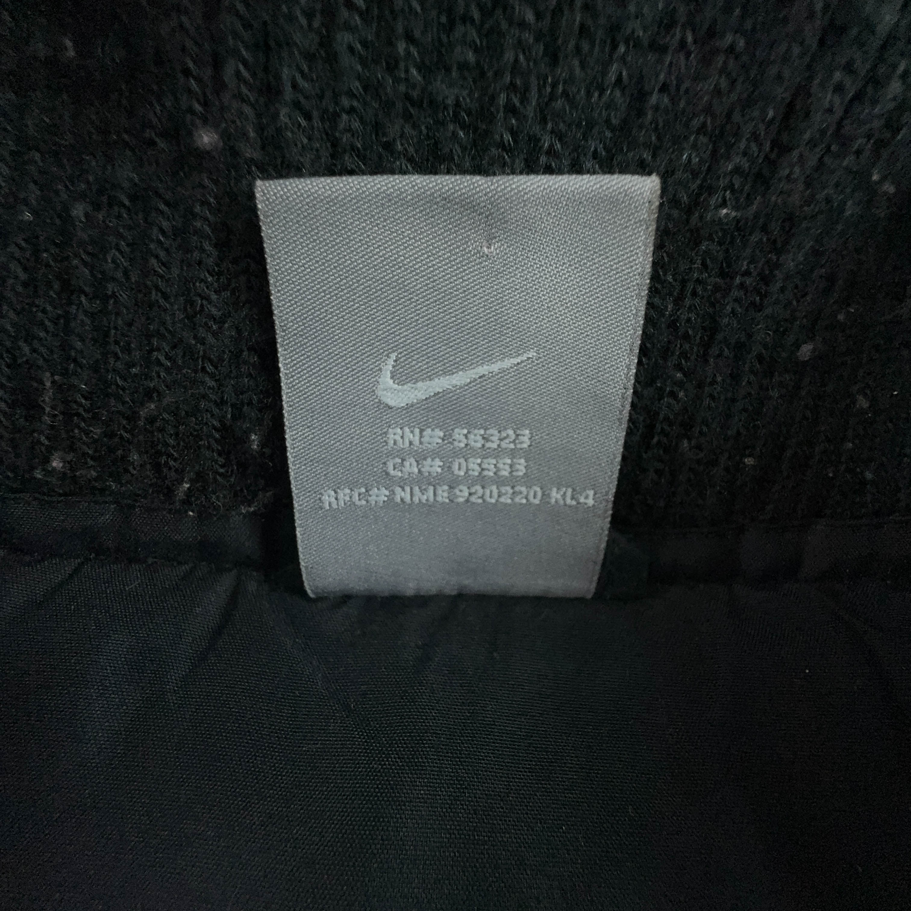 Giubbotto Nike Vintage nero con zip e cappuccio - Taglia XL 178 uomo