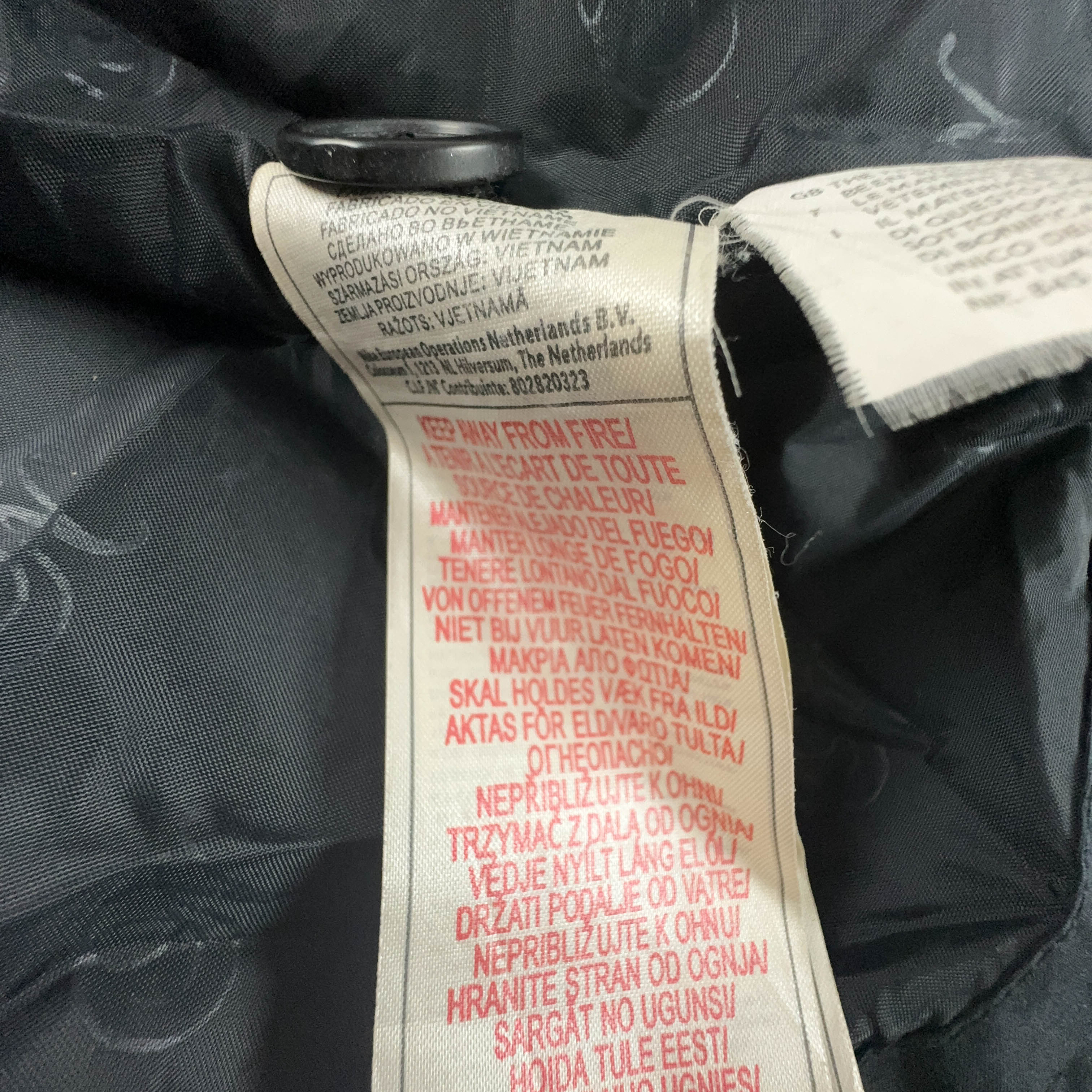 Giubbotto Nike Vintage nero con zip e cappuccio - Taglia XL 178 uomo