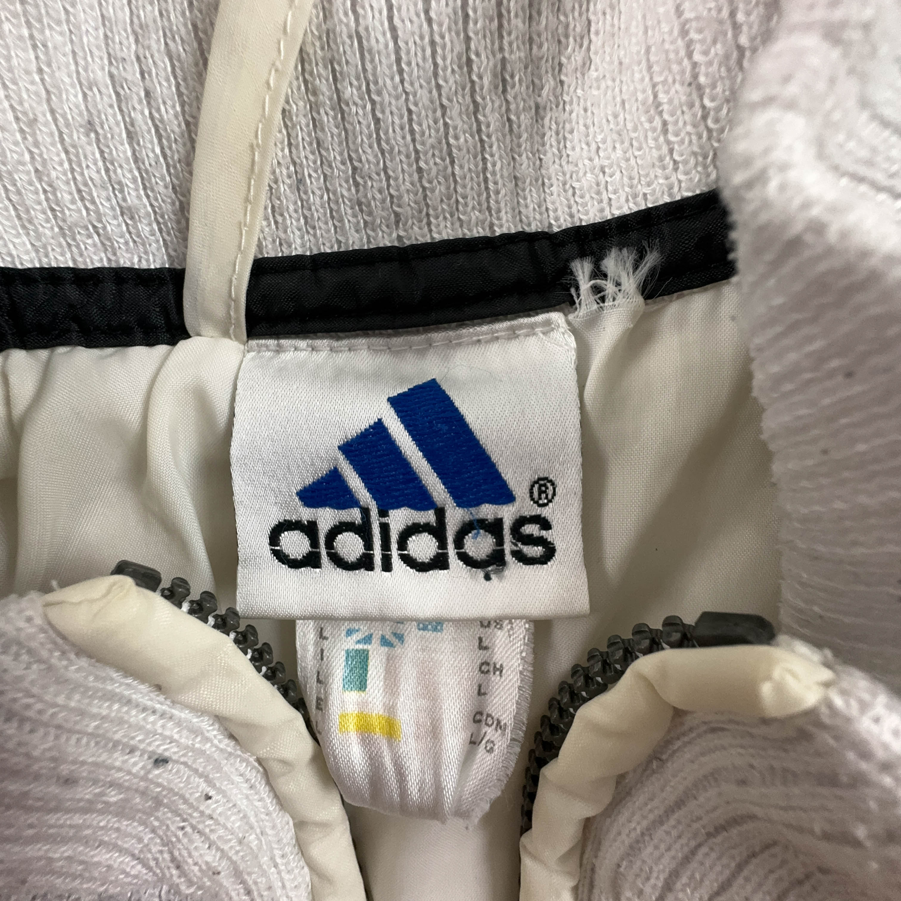 Giacca Adidas Vintage anni 90 beige con zip - Taglia L uomo