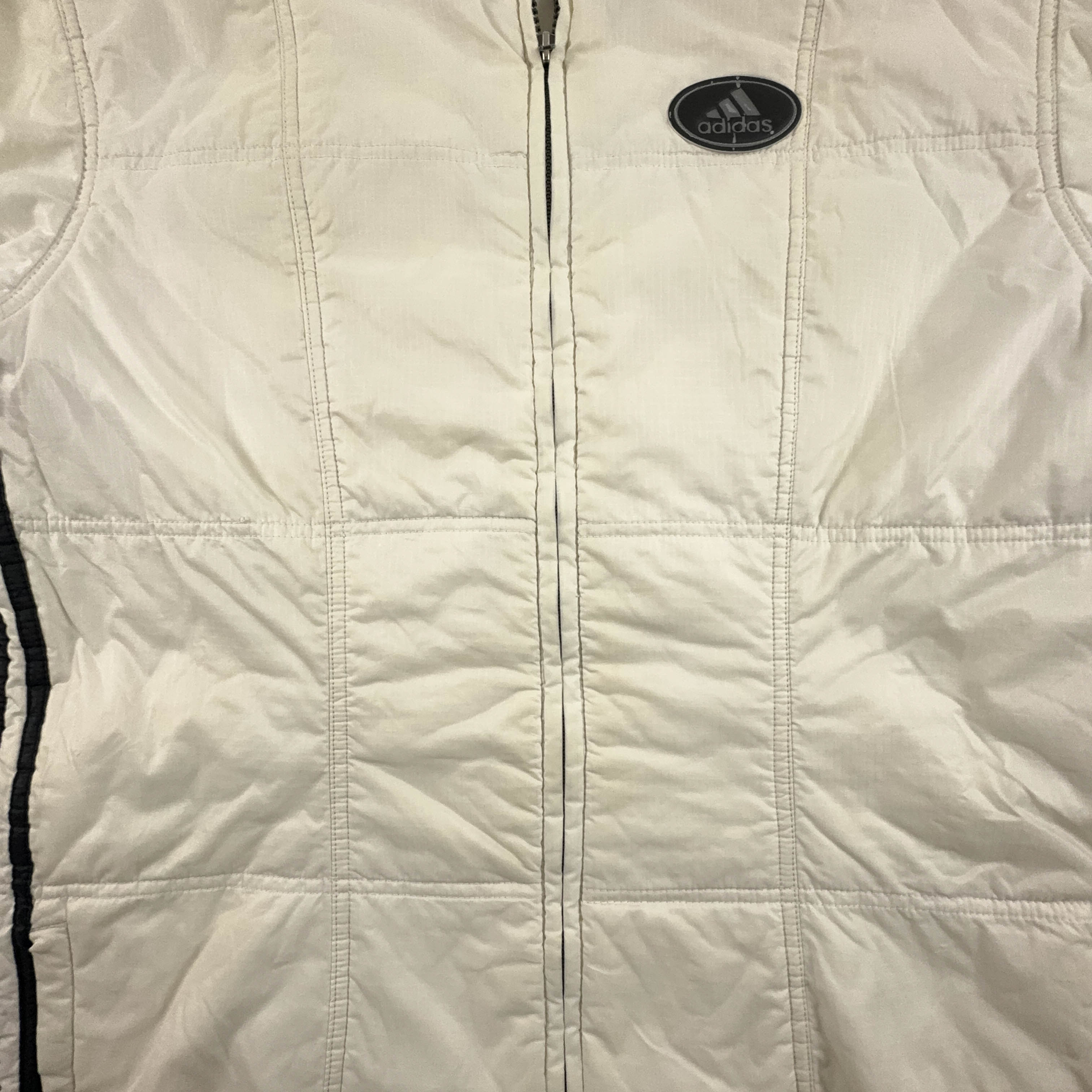 Giacca Adidas Vintage anni 90 beige con zip - Taglia L uomo